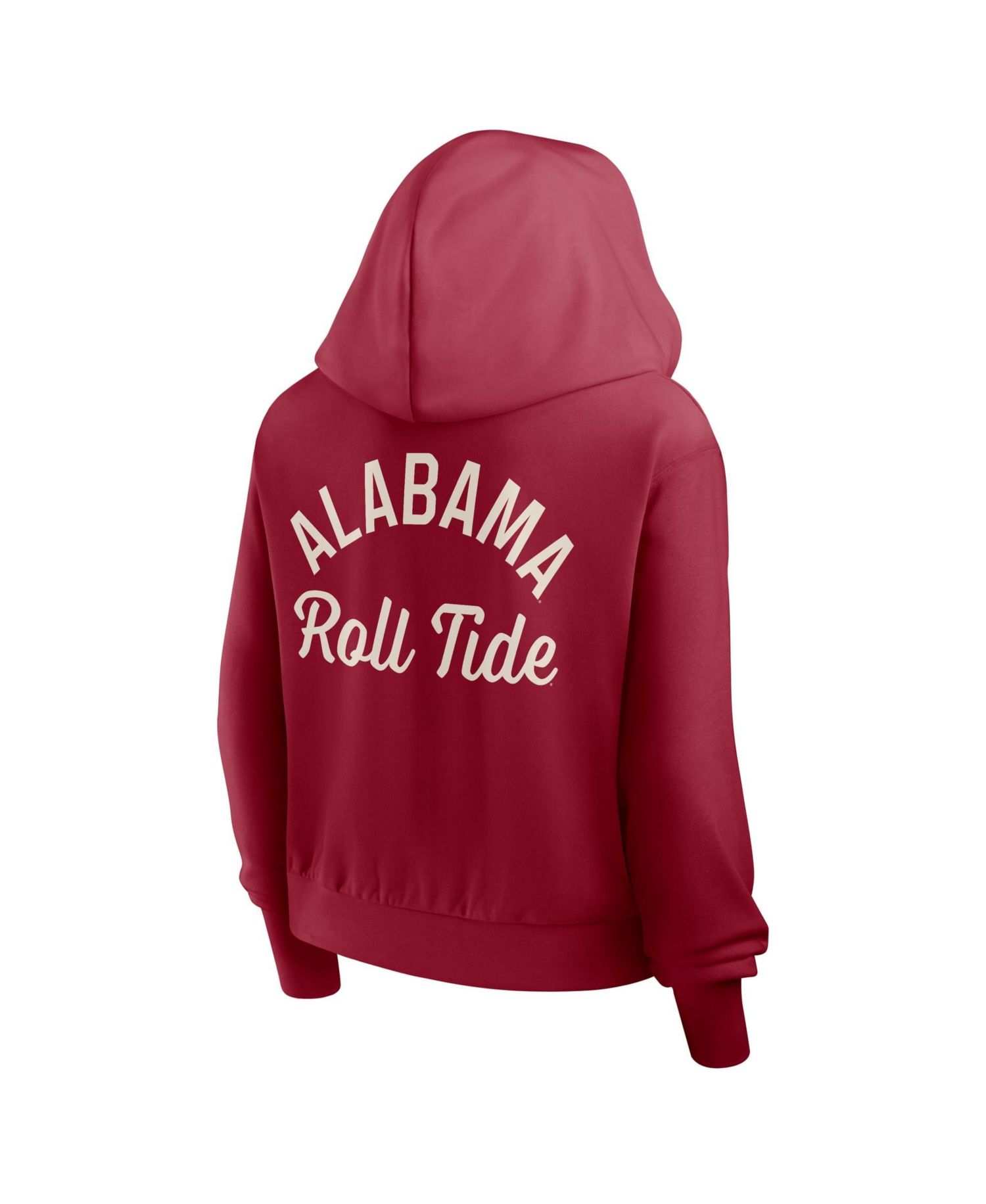 Women's Crimson Alabama Crimson Tide Mantra Cropped Full-Zip Hoodie