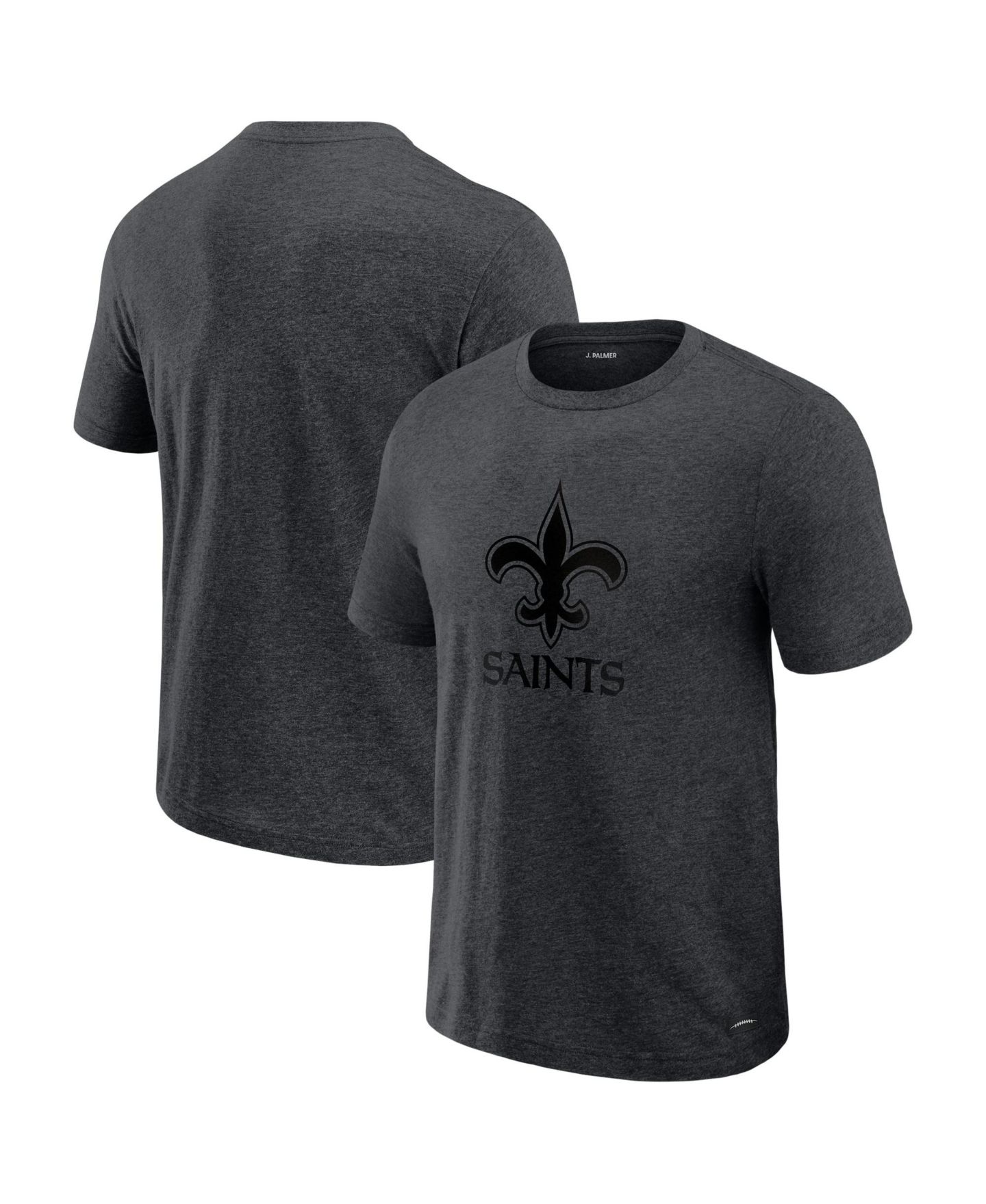 Мужская футболка J. Palmer Graphite New Orleans Saints Players Lounge Tri-Blend — фото 1