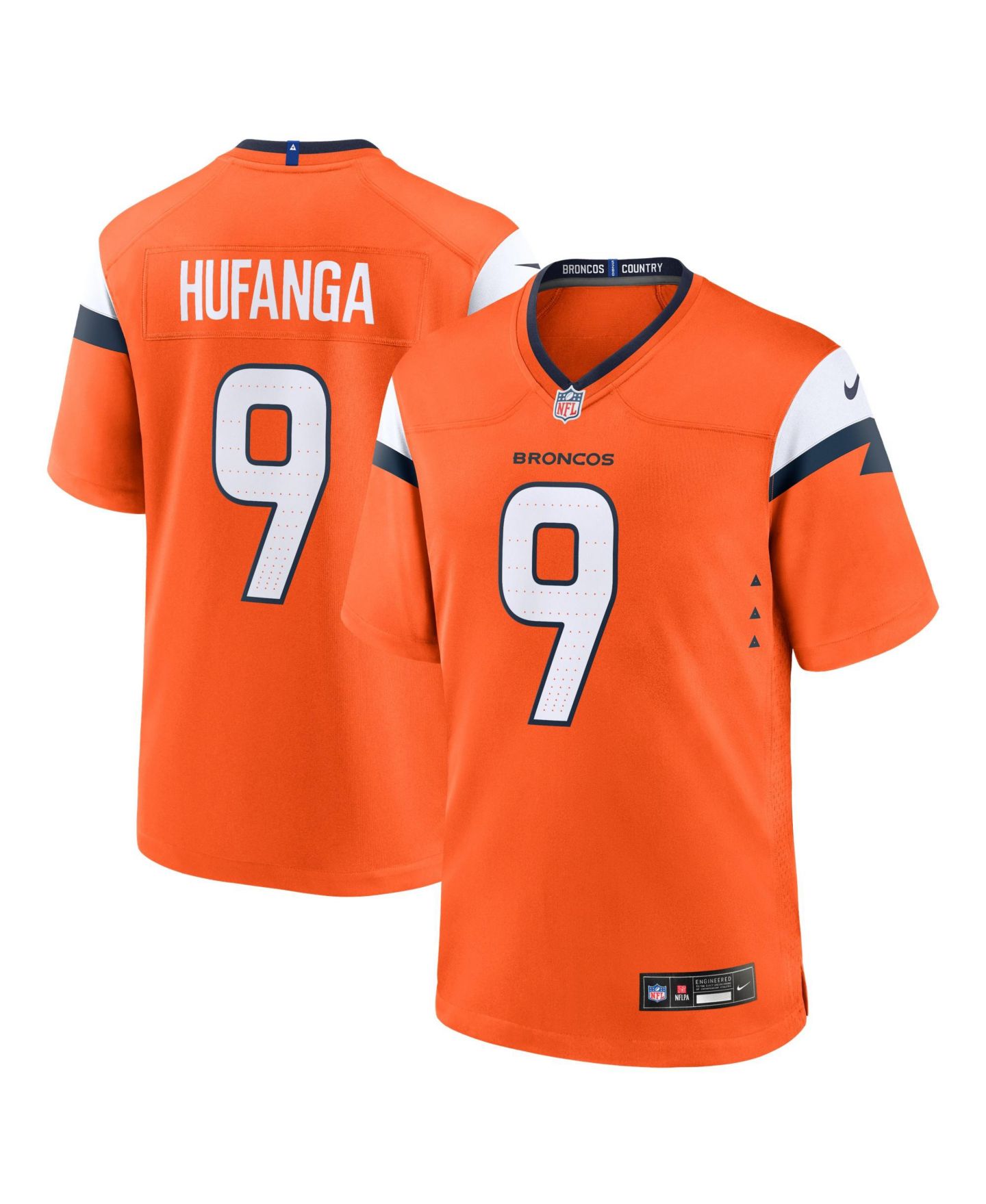 Мужской топ Nike Talanoa Hufanga Orange Denver Broncos Team Game Jersey — фото 1