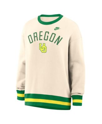 Women's Natural Oregon Ducks Oversized Legacy Arch Phoenix Sweatshirt