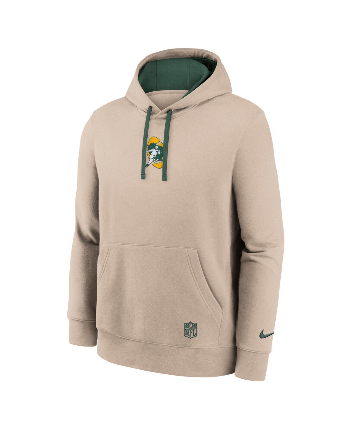 Men's Sand Green Bay Packers Rewind Club Hoodie