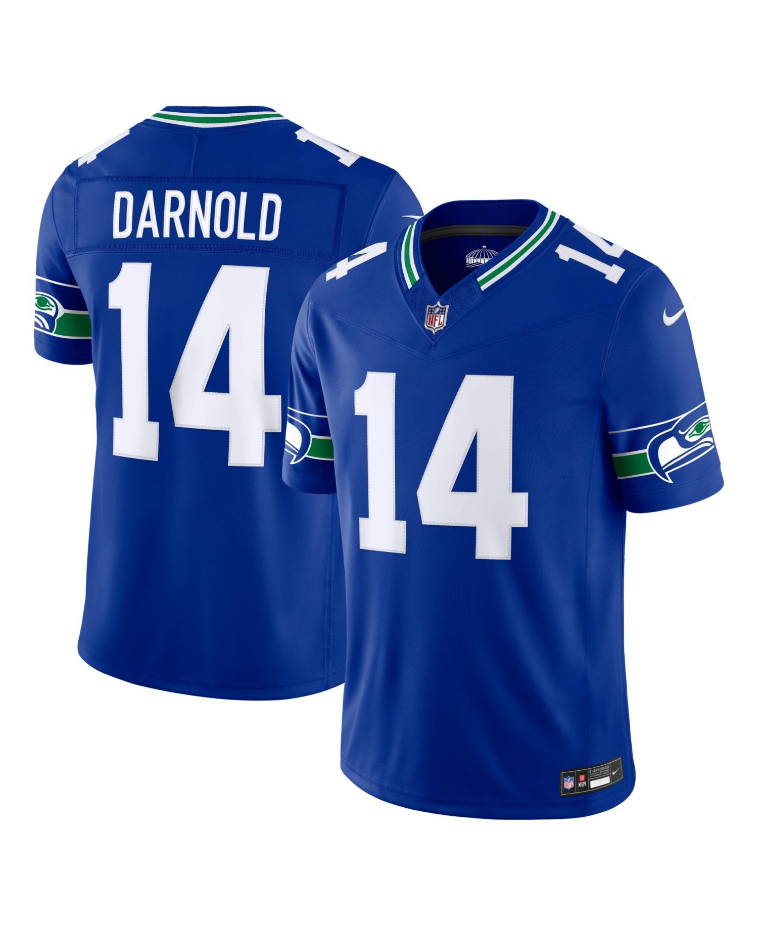 Men's Sam Darnold Royal Seattle Seahawks Alternate Vapor F.U.S.E. Stitched Limited Jersey
