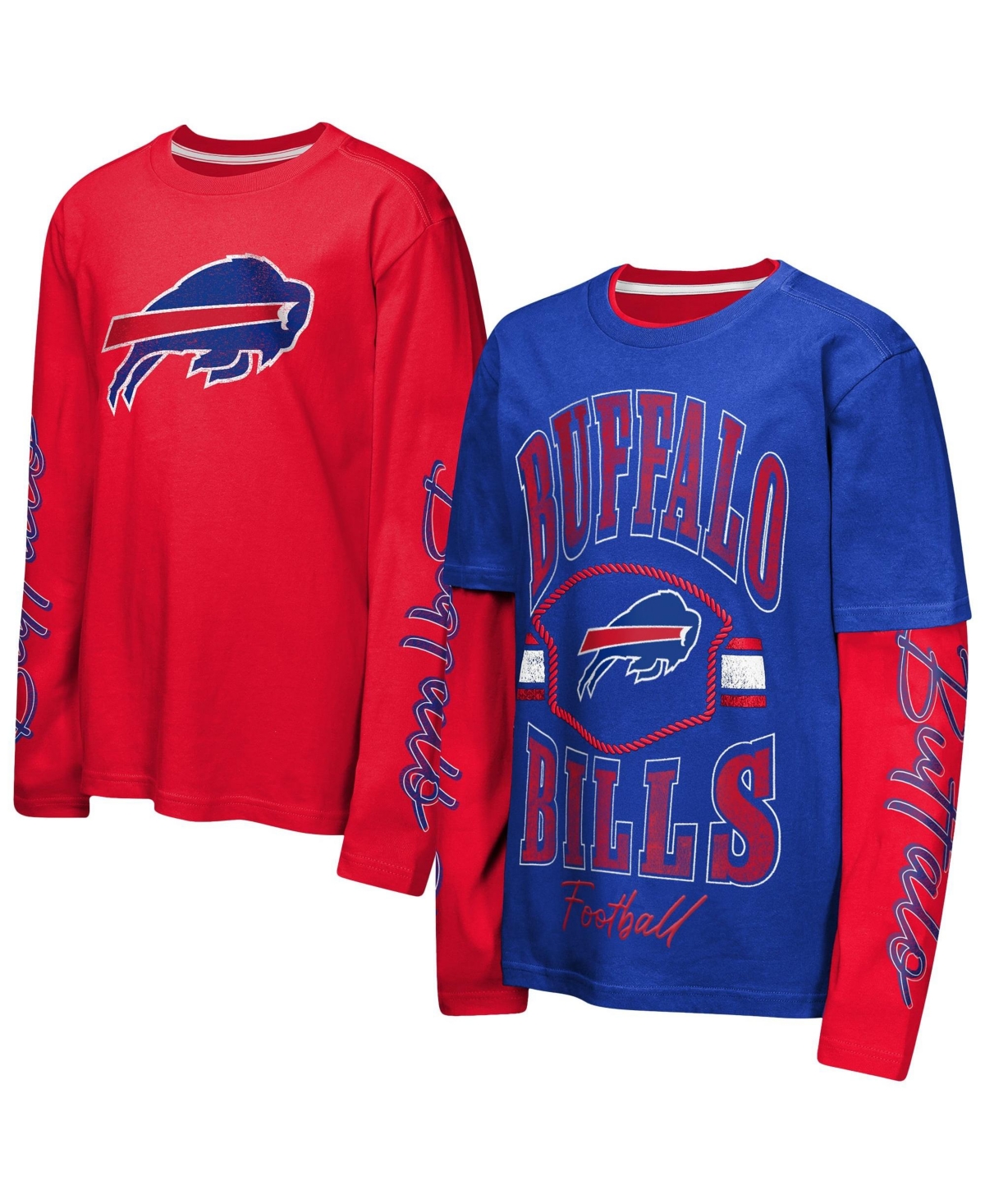 Outerstuff Kids' Boys' And Girls' Buffalo Bills Motion Combo Graphic T-shirt, 2-piece Set In Red