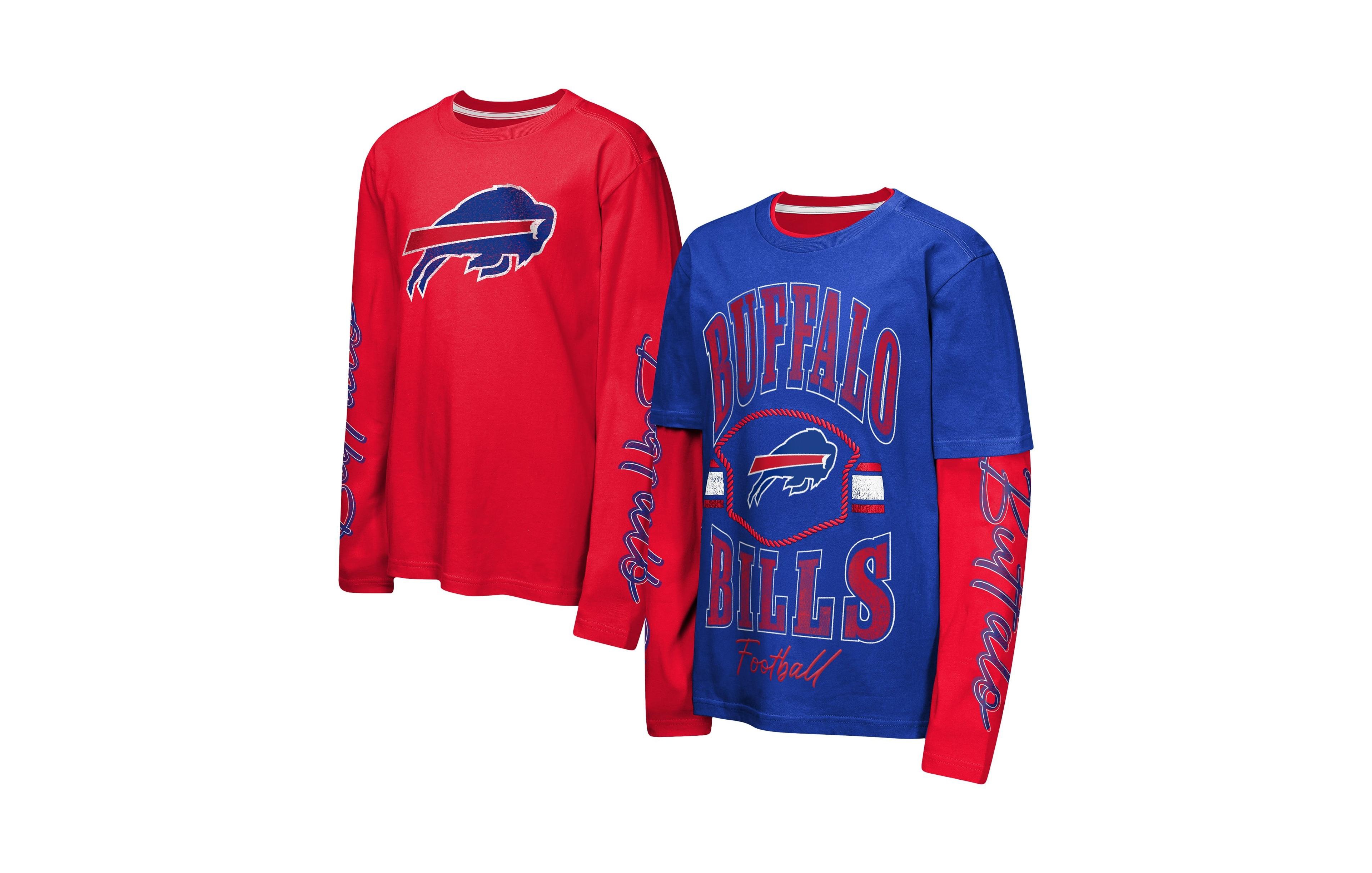Outerstuff Boys' and Girls' Buffalo Bills Motion Combo Graphic T-Shirt, 2-Piece Set