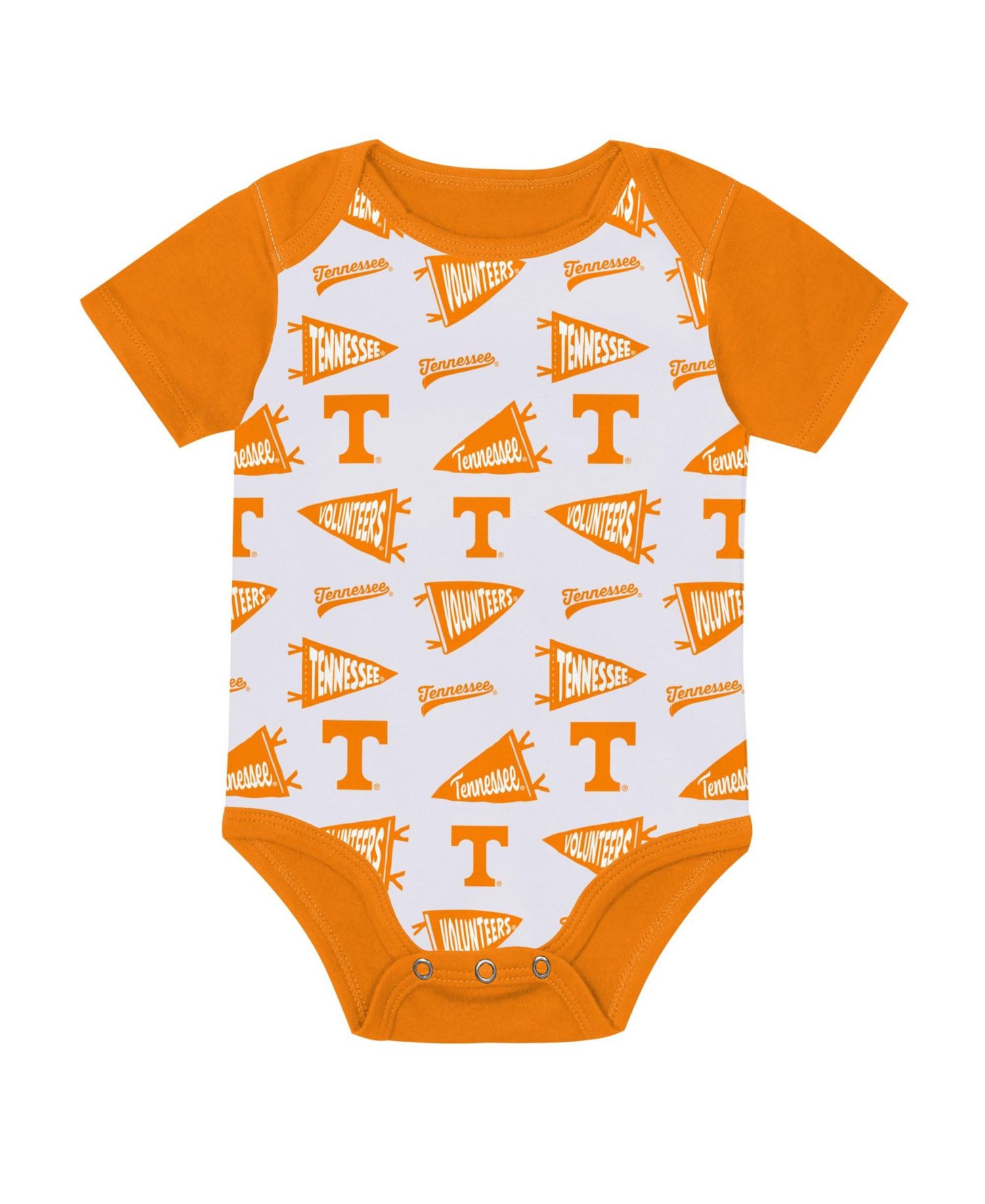 Baby Boys and Girls Orange Tennessee Volunteers Star Player Three-Piece Bodysuit Set