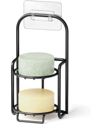 2-Tier Shampoo Bar Holder, Self Draining Soap Caddy for Shower, Bathroom Wall, Kitchen Sink, Stainless Steel Rack