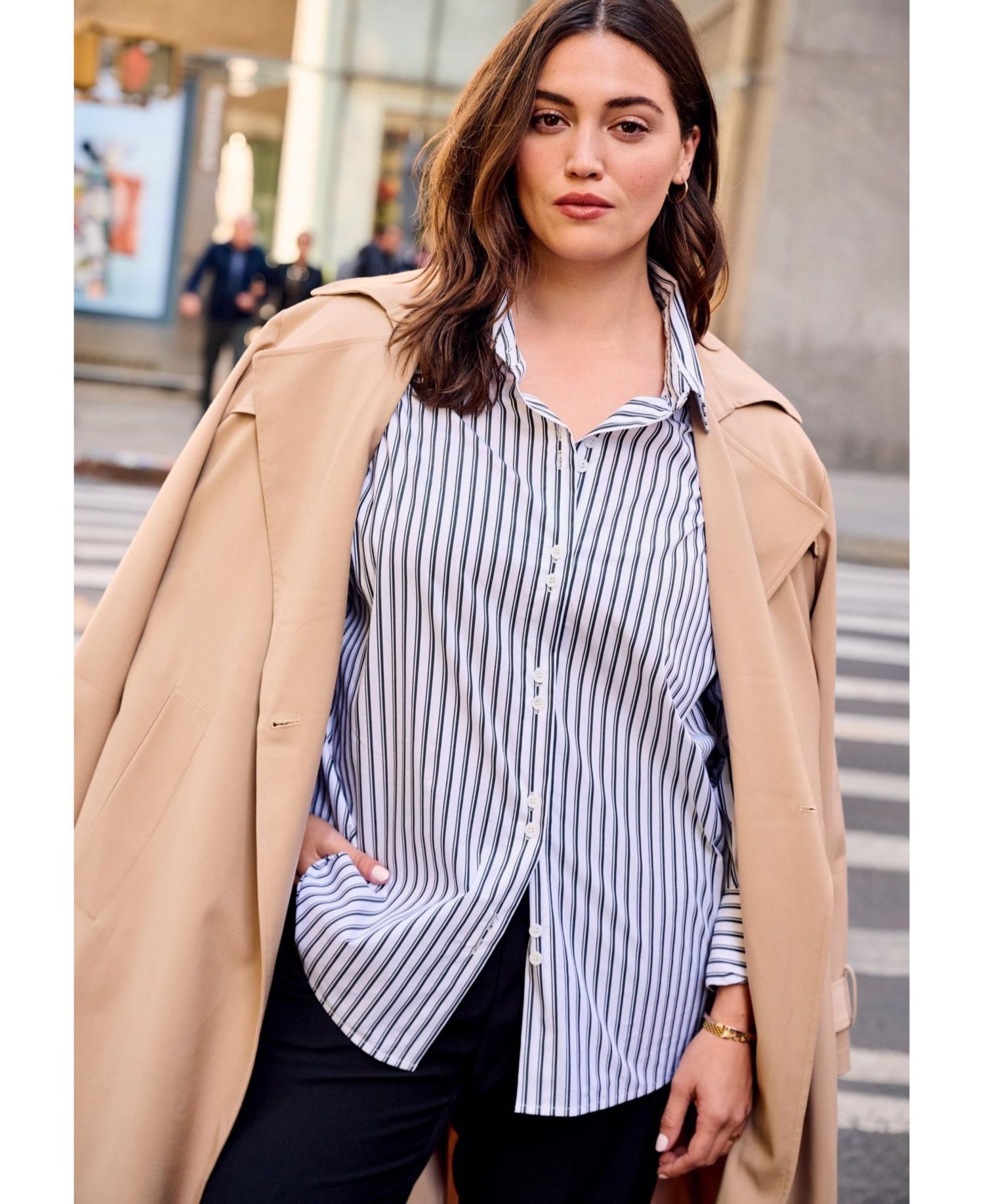 Women's Plus Size Breanna Classic Poplin Shirt