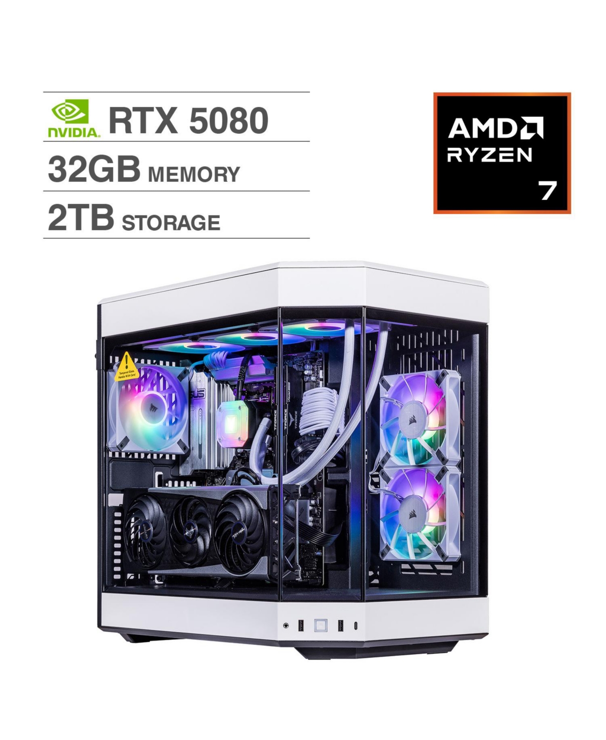 Velztorm Praetix 3D Amd Ryzen 7 9800X3D 32GB DDR5 2TB Ssd Rtx 5080 Desktop Pc with Windows 11 Pro