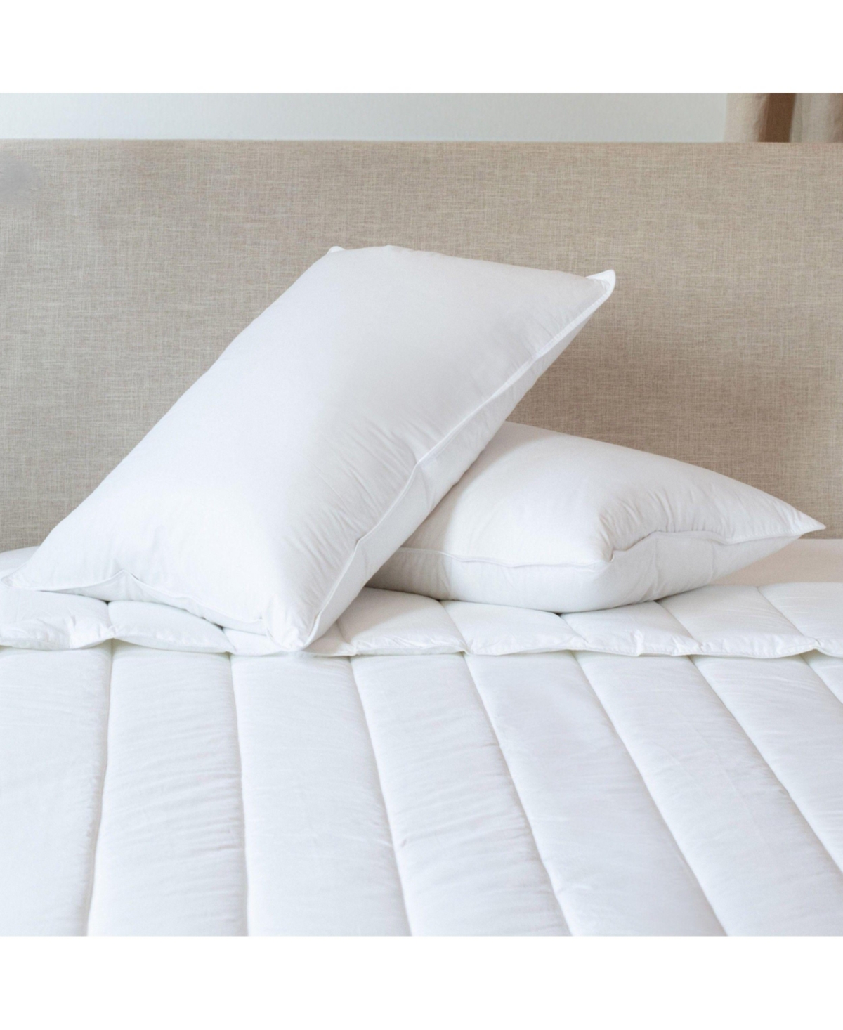 Bokser Home 2 Pack Firm Down and Feather Chamber Bed Pillow