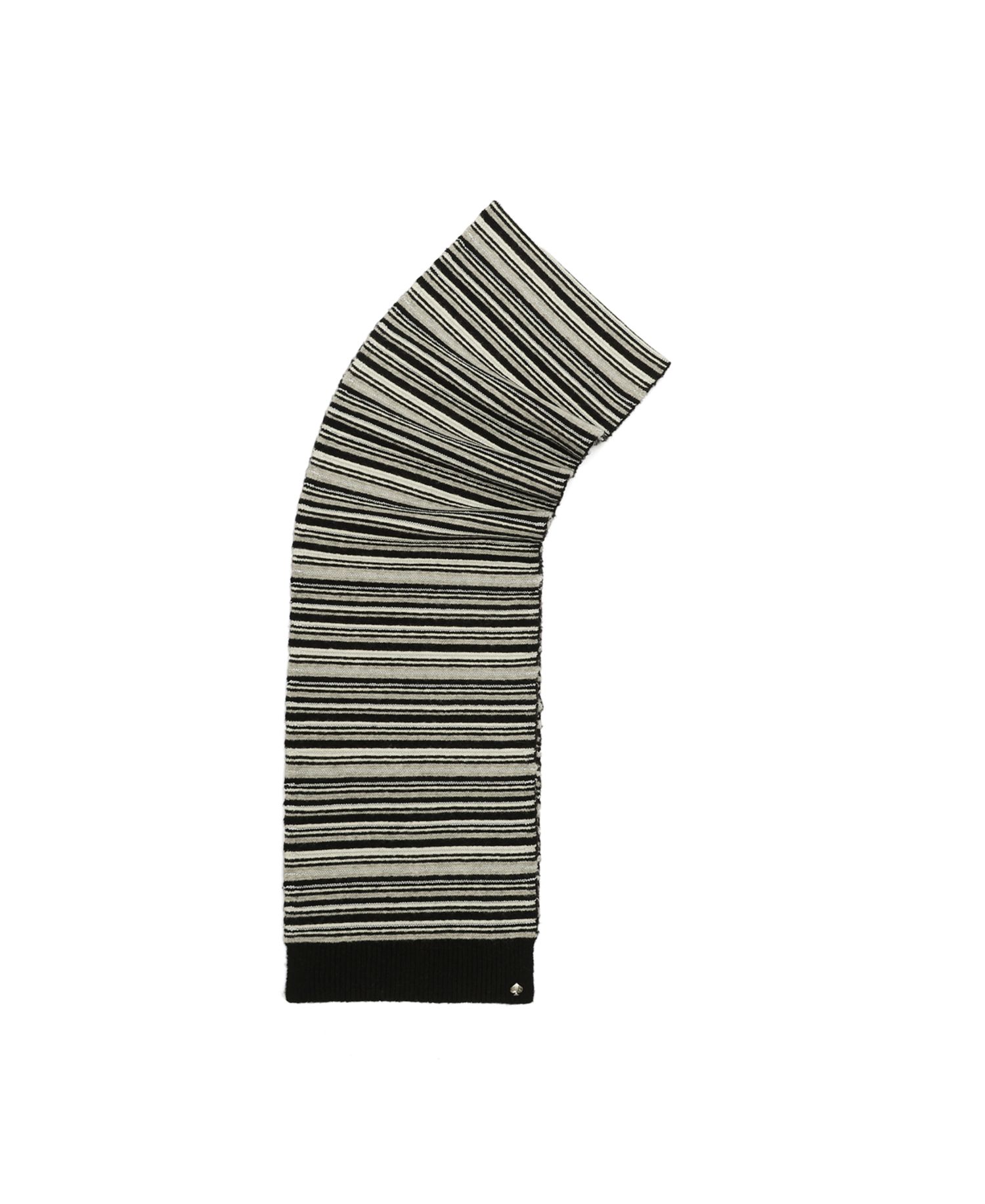 Women's Garter Stitch Stripe Knit Scarf