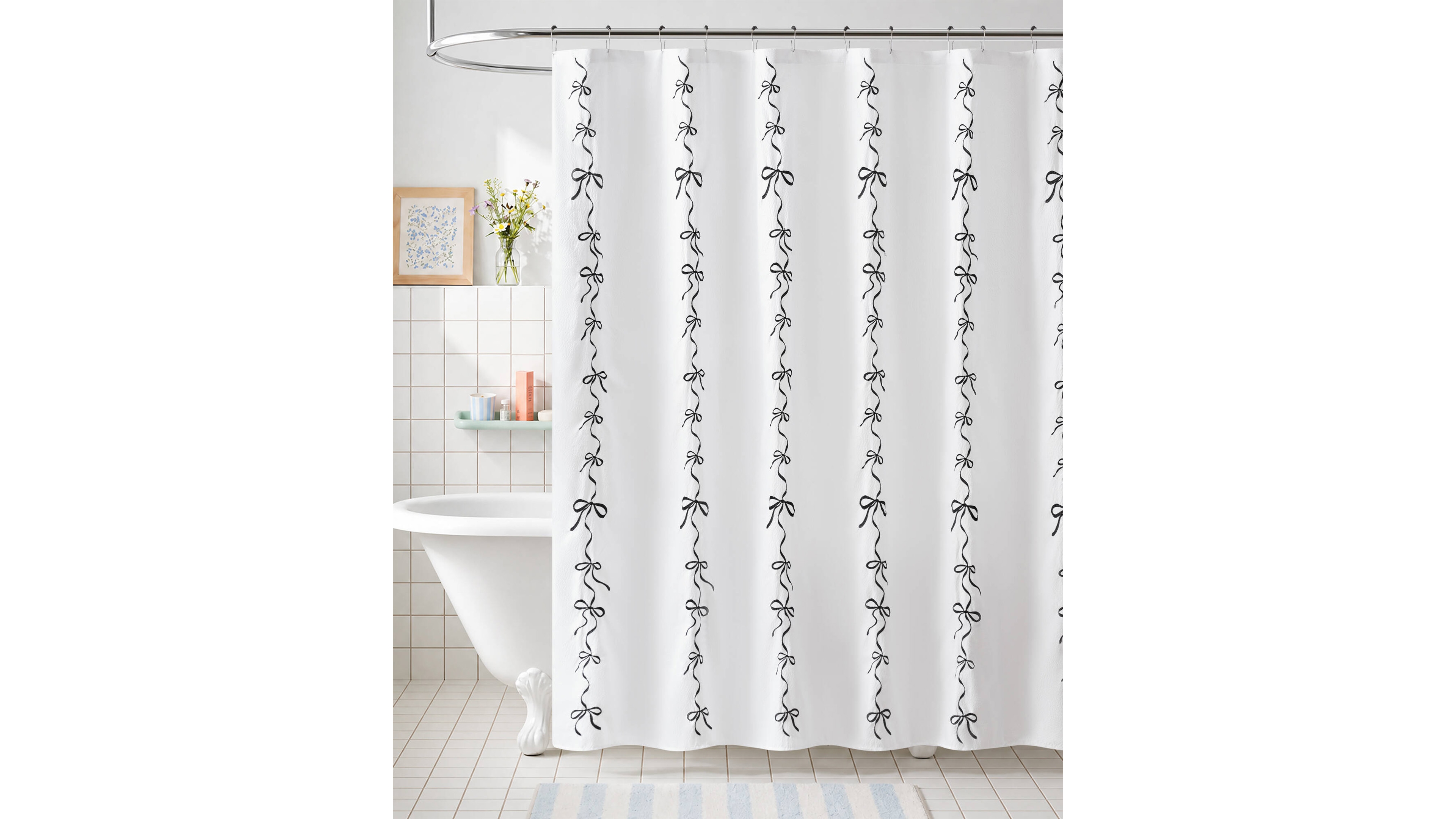 Madison Park Essentials Addison Bowed Shower Curtain, 72" x