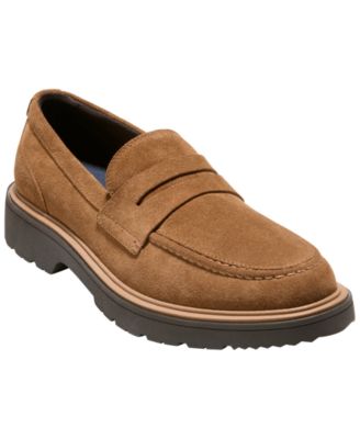 Men's Vestry Grand Suede Lug-Sole Penny Loafers