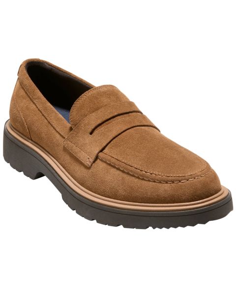 Мужские туфли Cole Haan Vestry Grand Suede Lug-Sole Penny, цвет: Коричневый