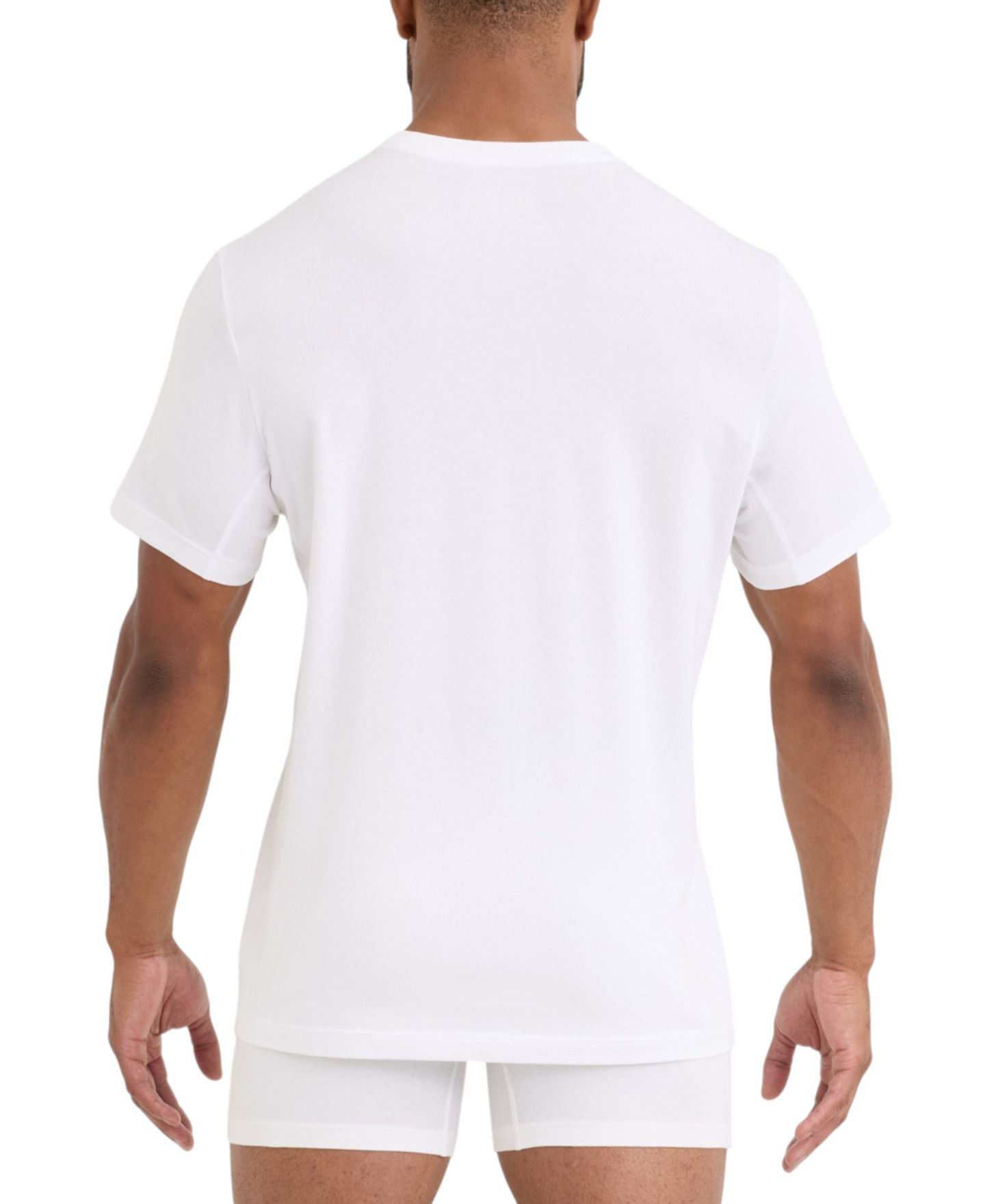 Мужские футболки SAXX DropTemp® Dry Cotton Rib Stitch Crew Neck T-Shirt, 2-Pack, цвет: Белый — фото 3