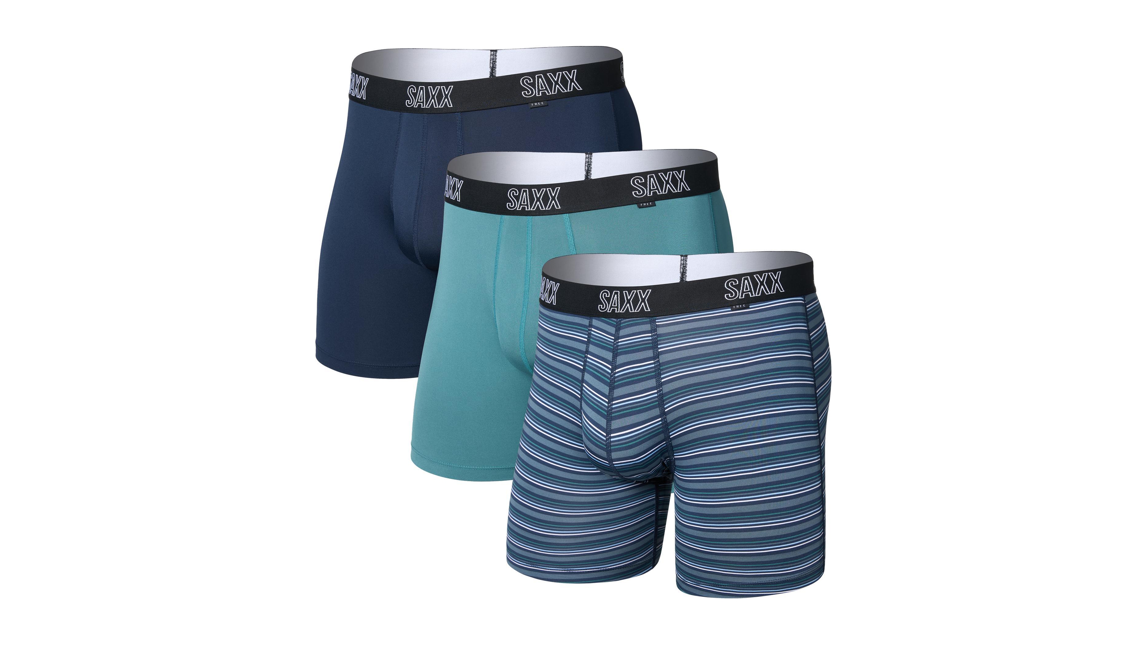 Saxx Men's DropTemp Pouch-Less FreeForm Support Boxer Briefs, 3-Pack