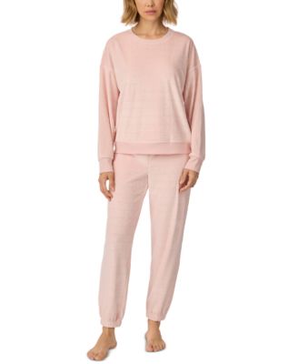 Women's Plush-Knit Long-Sleeve Top and Jogger Pants, 2-Piece Set