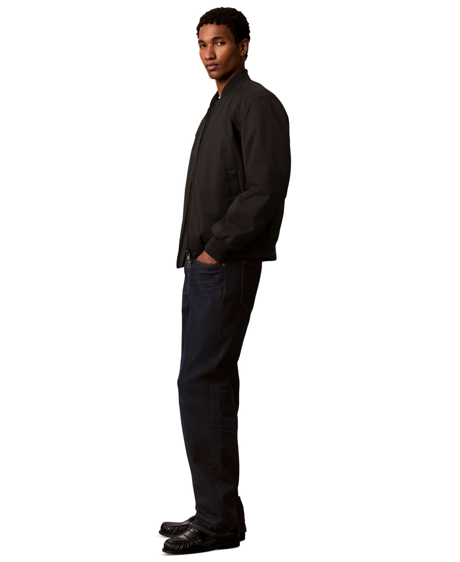 Men's Classic-Fit Twill Bomber Jacket