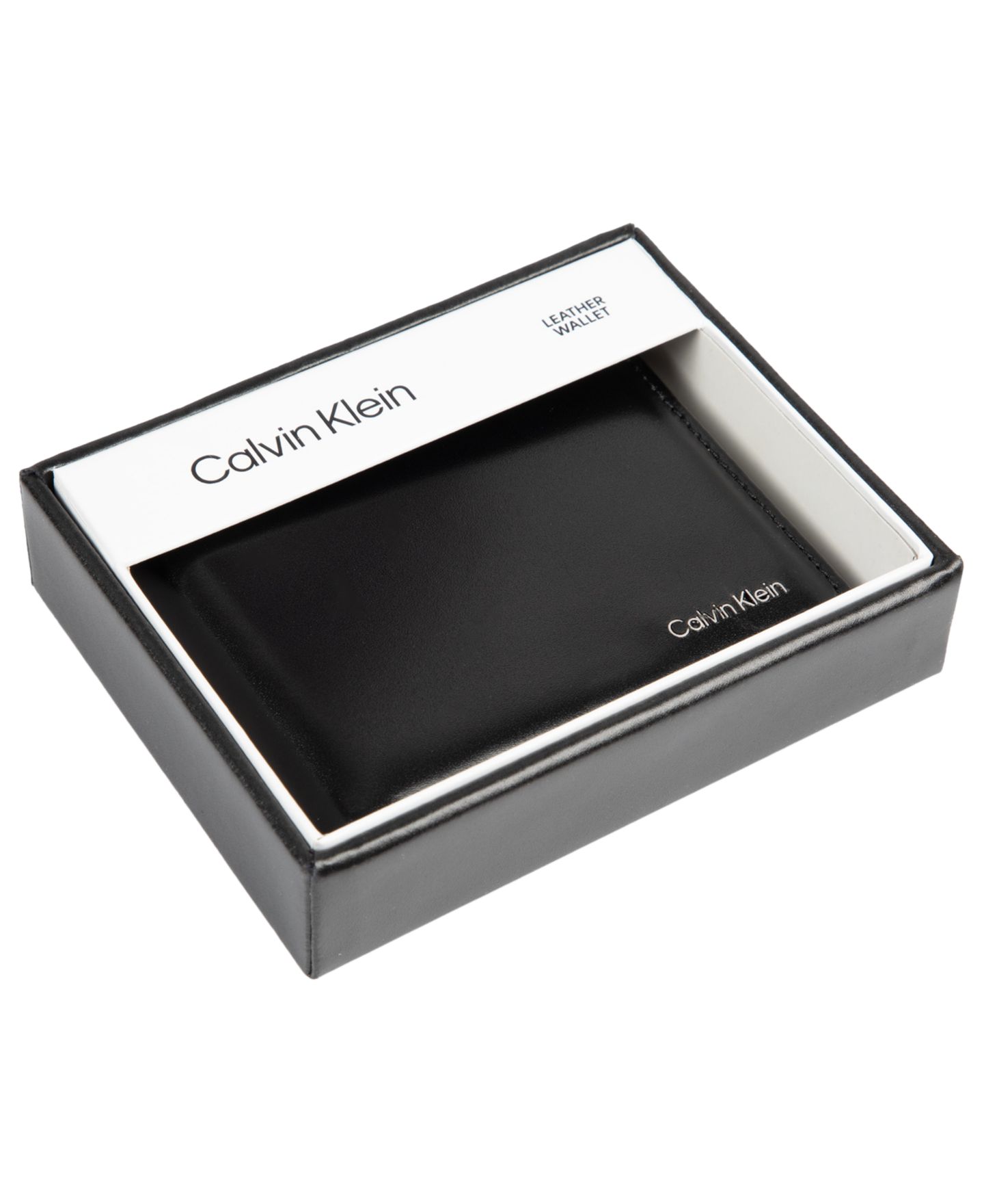 Мужской тонкий кожаный кошелёк Calvin Klein, защита RFID — фото 7