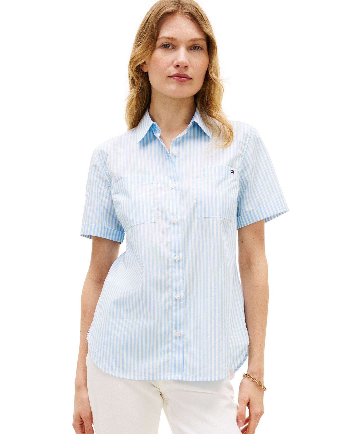 Women's Classic Poplin Short-Sleeve Shirt