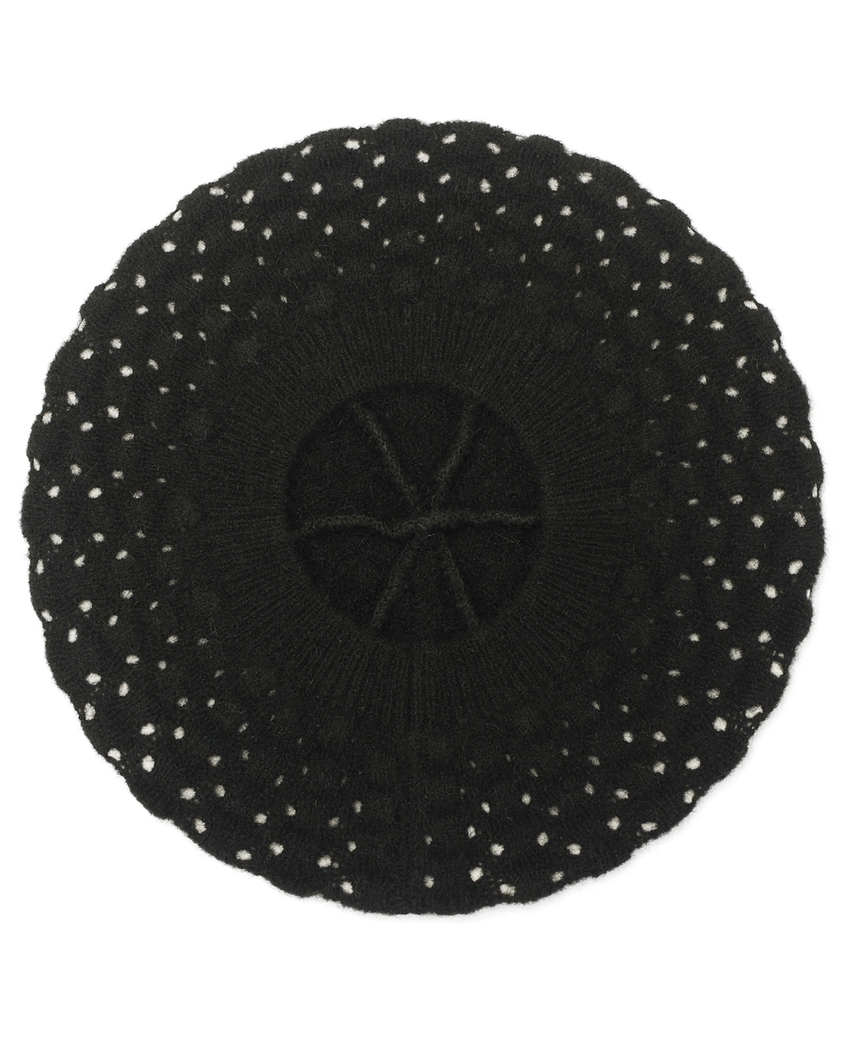 Kate Spade Women's Bubble Stitch Solid Beret In Black