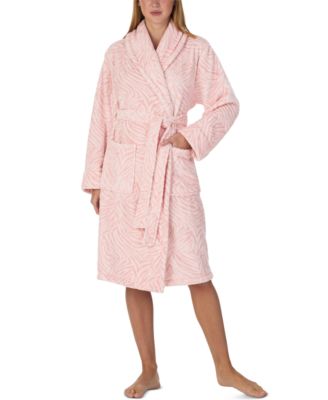 Women's Two-Tone Burn-Out Plush Robe