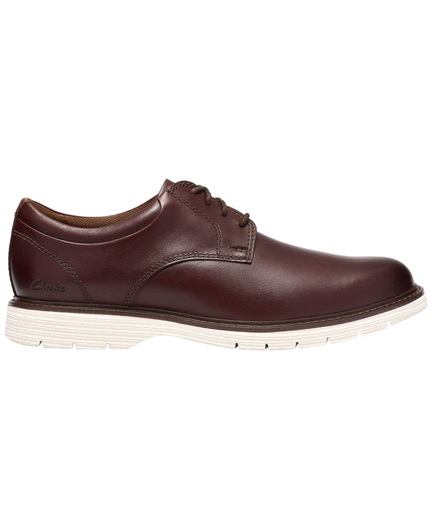 Men's Baystone Plain Leather Almond-Toe Lace-Up Shoes