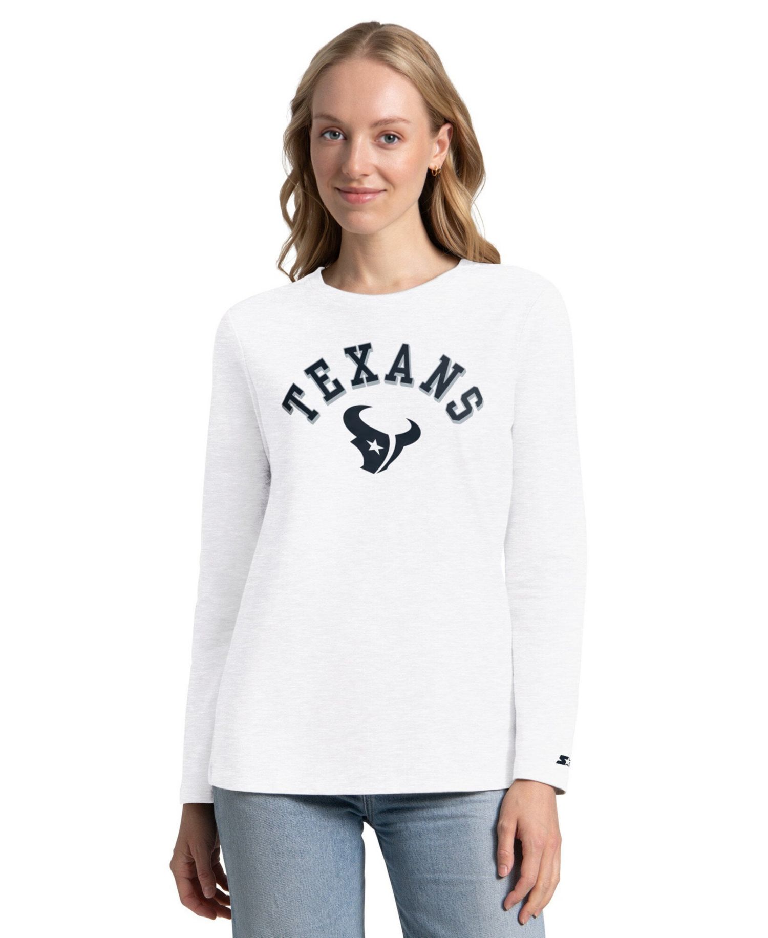 Women's Navy/Ash Houston Texans Short Sleeve Long Sleeve T-Shirt Combo Pack