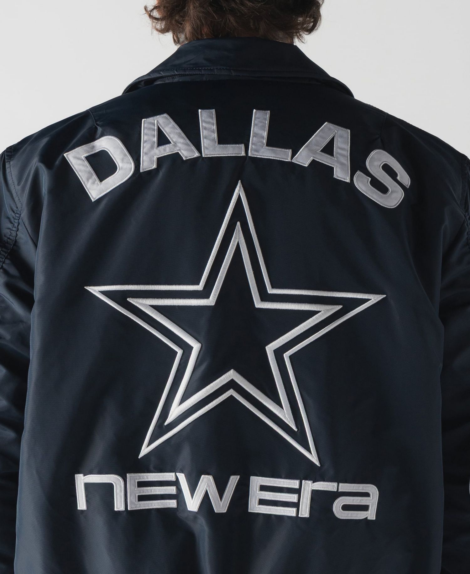 Men's Navy Dallas Cowboys MA-1 Full-Zip Bomber Jacket