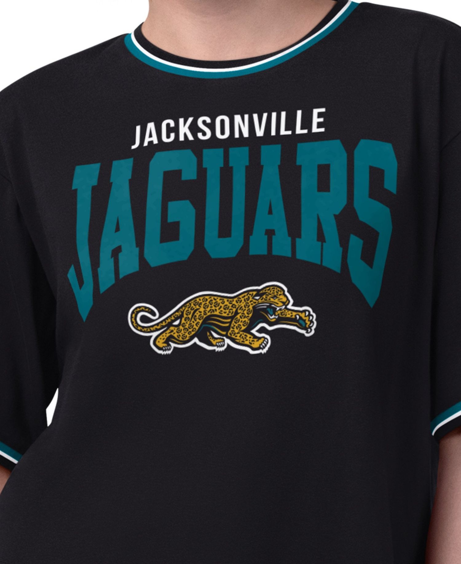 Women's Black Jacksonville Jaguars Vintage Ace Cropped T-Shirt