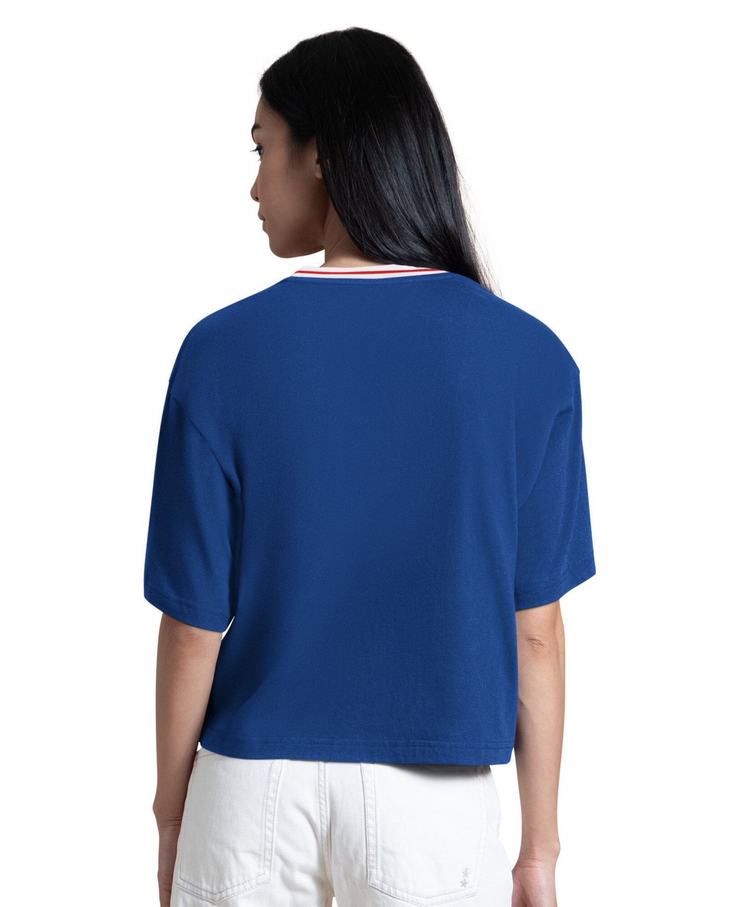 Women's Royal Chicago Cubs Ace Cropped T-Shirt