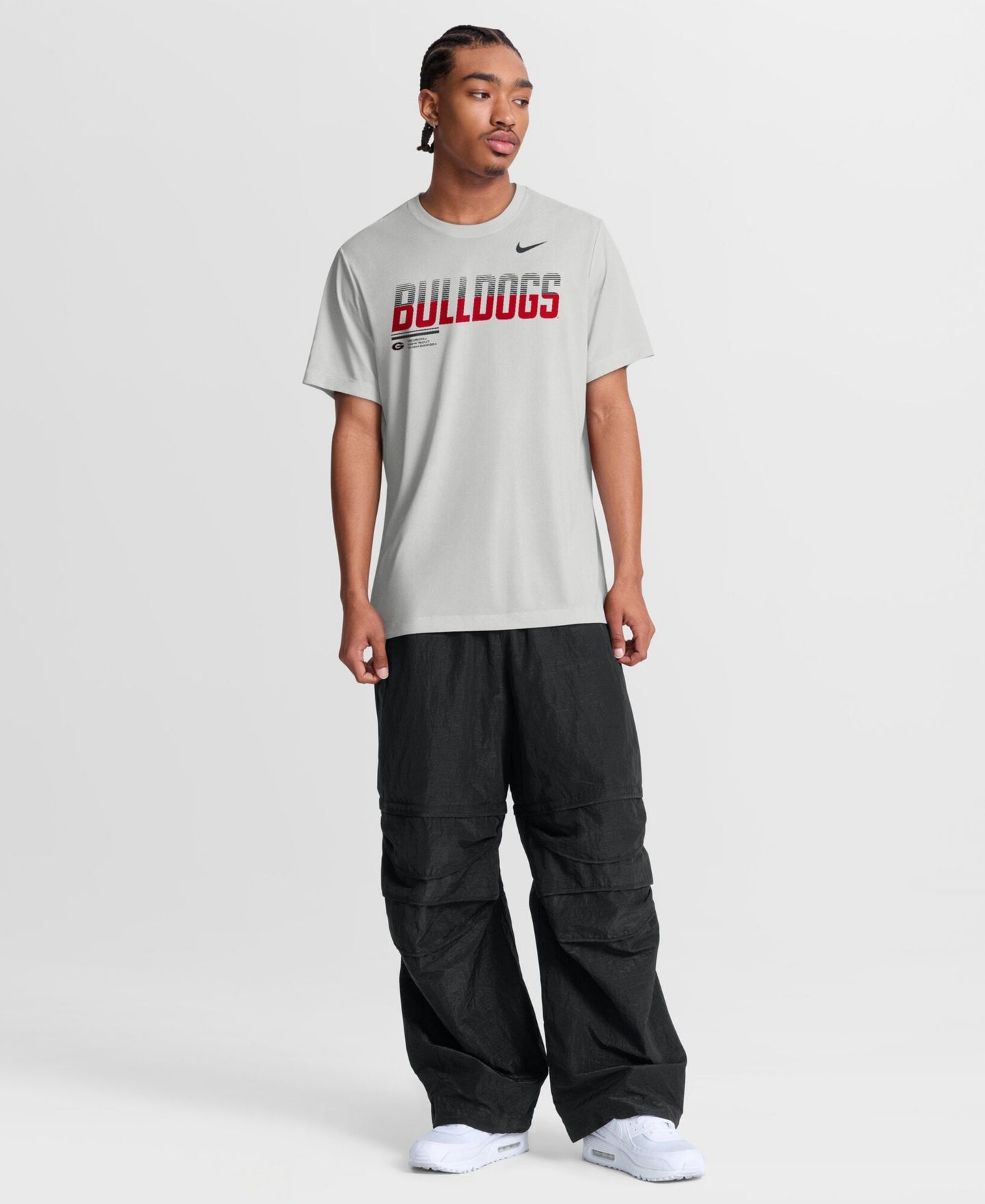 Мужская футболка Nike Gray Georgia Bulldogs Sideline Legend Dri-FIT — фото 3