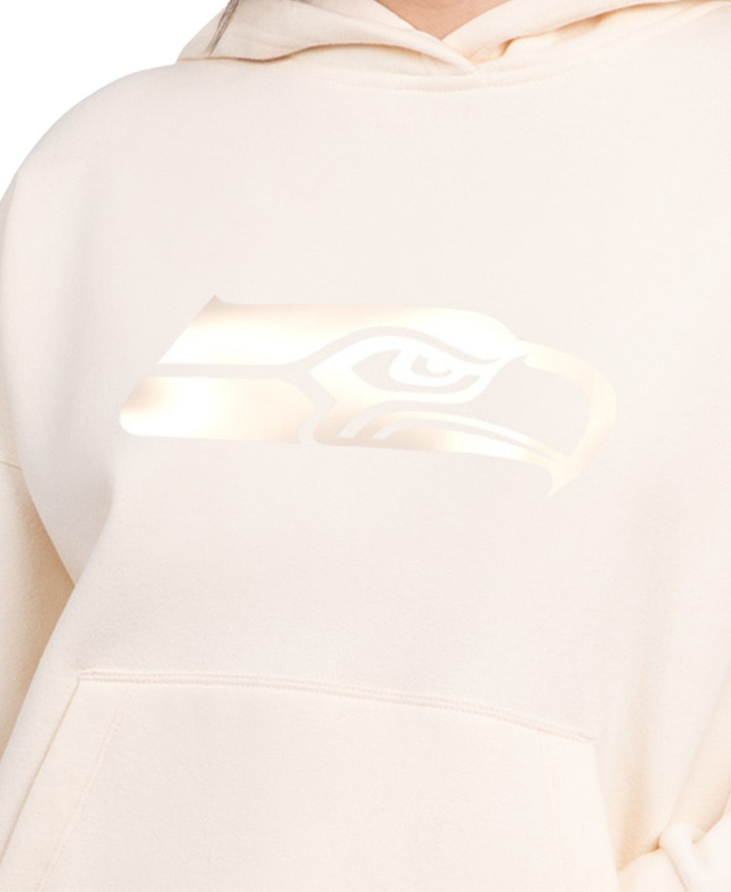 Women's Cream Seattle Seahawks Pastels Relaxed Travel Hoodie