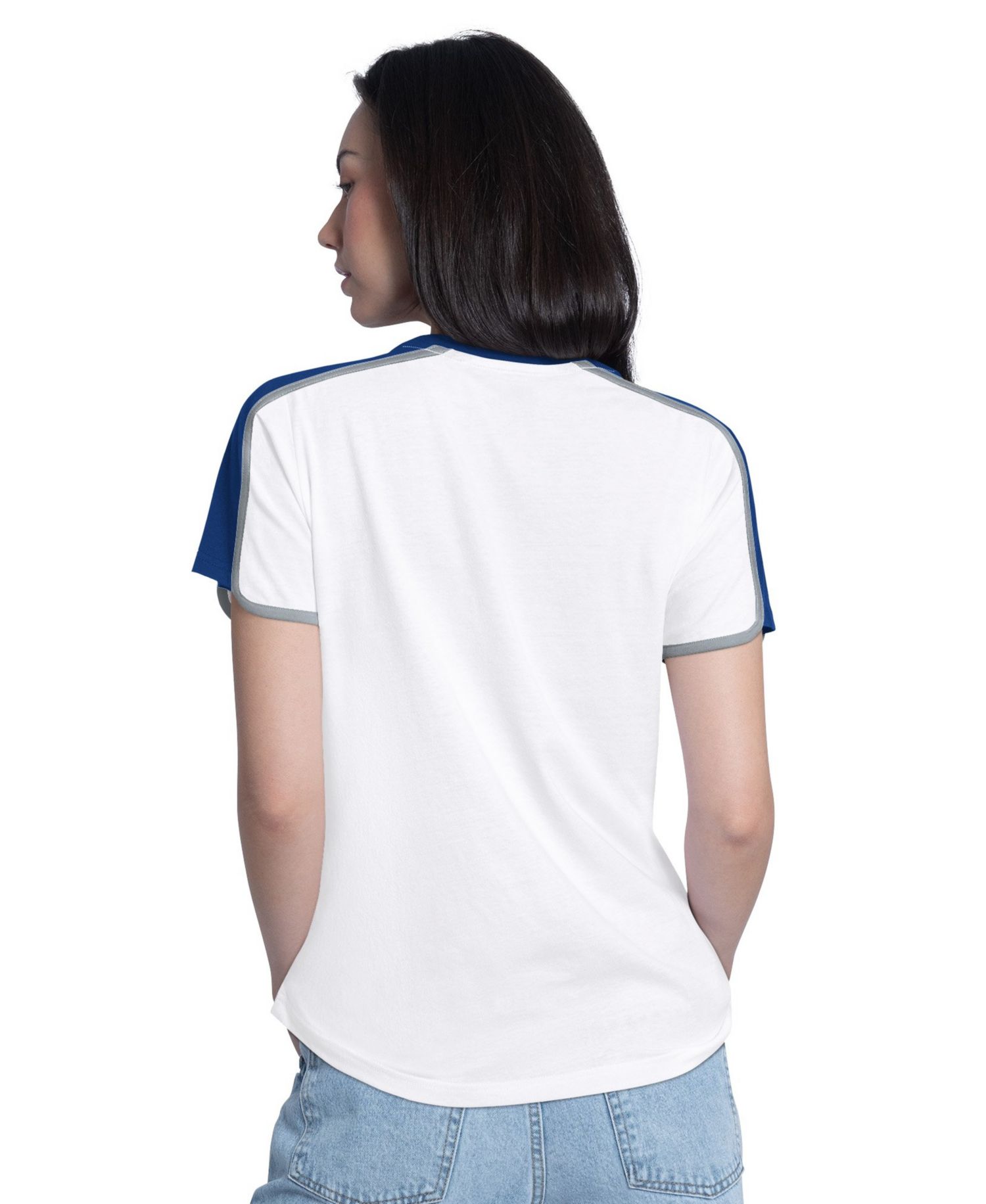 Women's White Los Angeles Dodgers First Lane Fashion T-Shirt