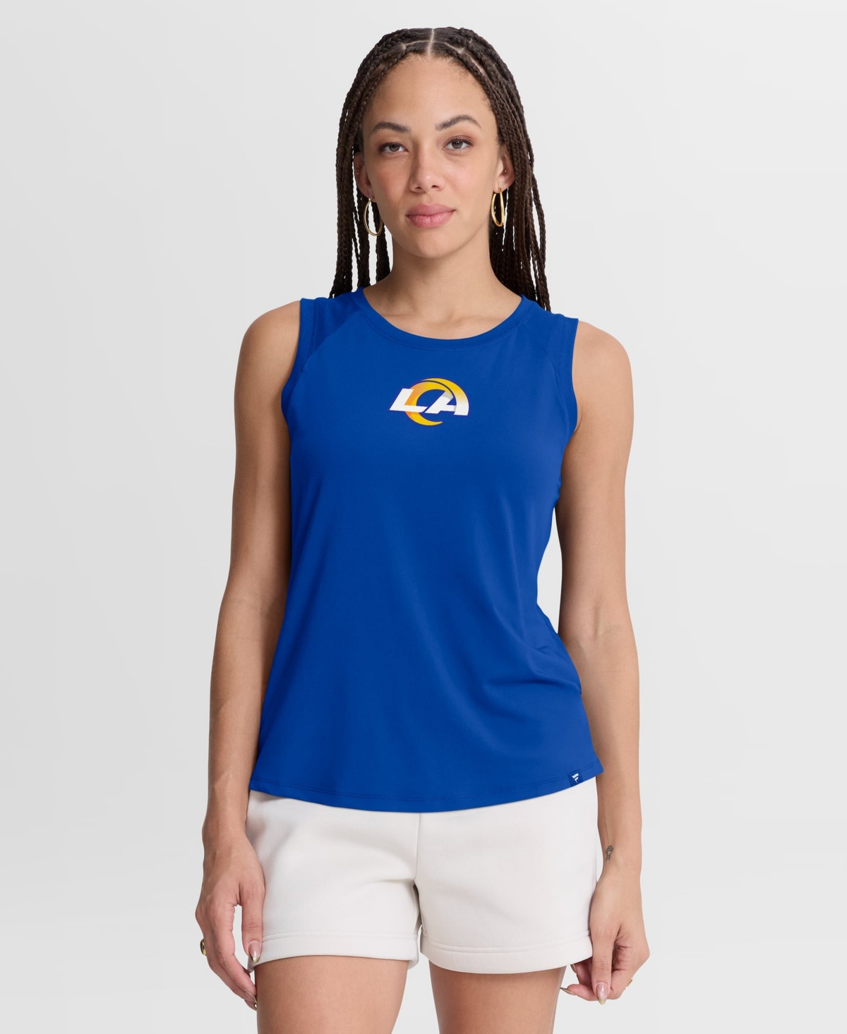 Fanatics Women's Royal Los Angeles Rams Draped Mesh Back Performance Tank Top