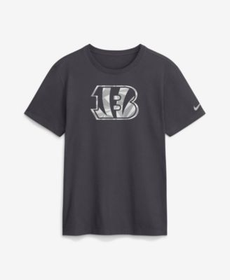 Men's Anthracite Cincinnati Bengals Fractal Logo T-Shirt