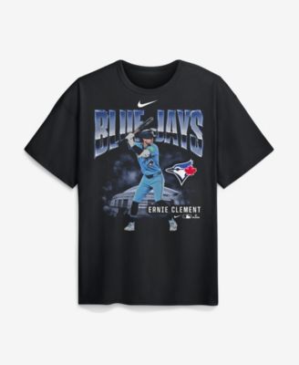Men's Ernie Clement Black Toronto Blue Jays Enlarged Player Graphic Max90 Heavyweight T-Shirt