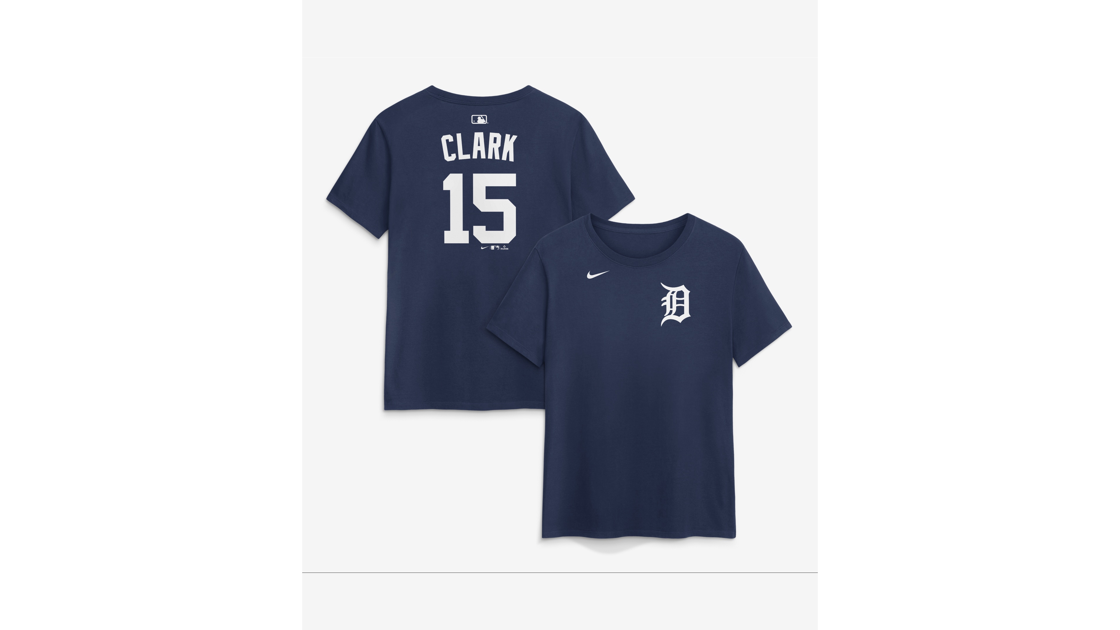Nike Women's Max Clark Navy Detroit Tigers Name Number T-Shirt