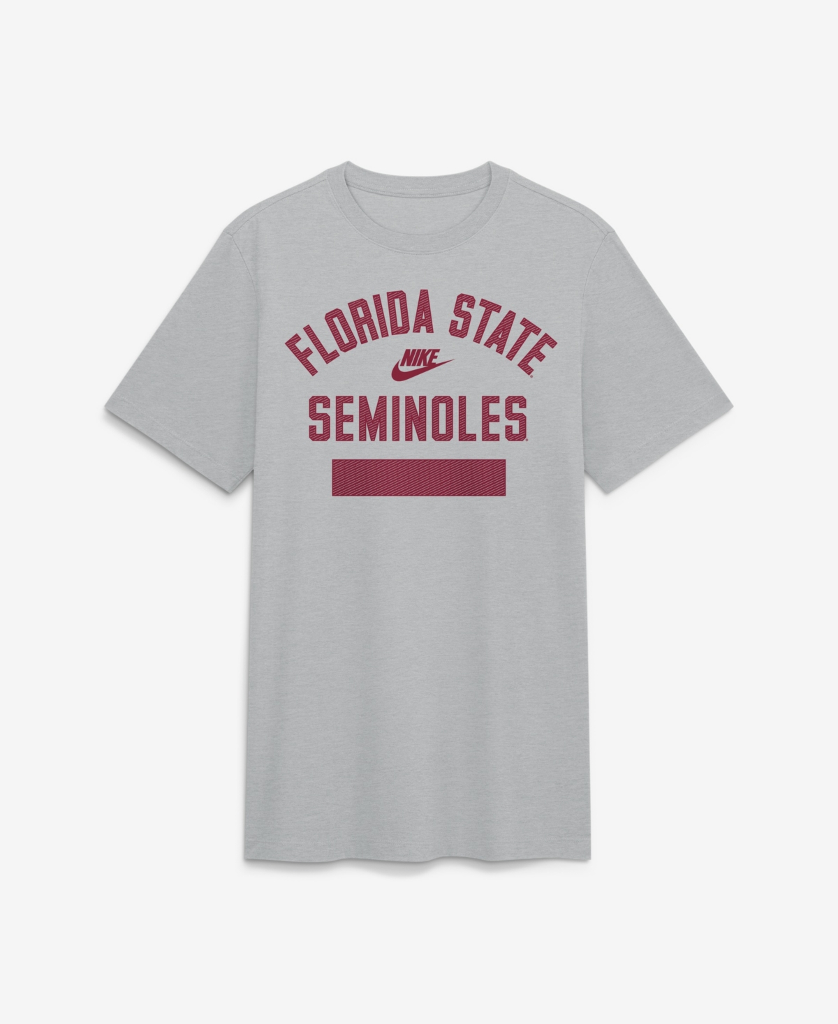 Nike Men's Heather Gray Florida State Seminoles Arch Wordmark Legacy Tri-Blend T-Shirt