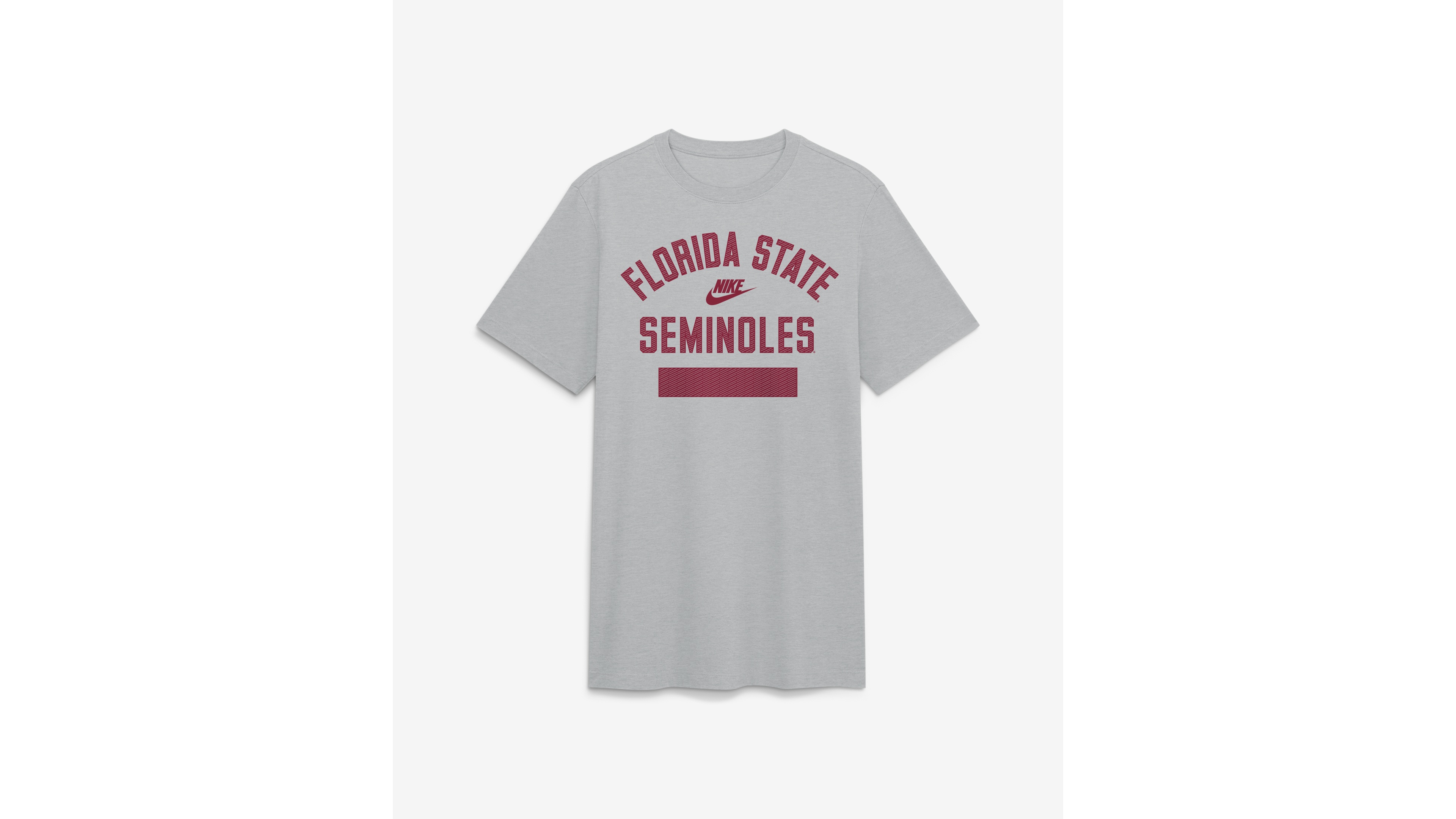 Nike Men's Heather Gray Florida State Seminoles Arch Wordmark Legacy Tri-Blend T-Shirt