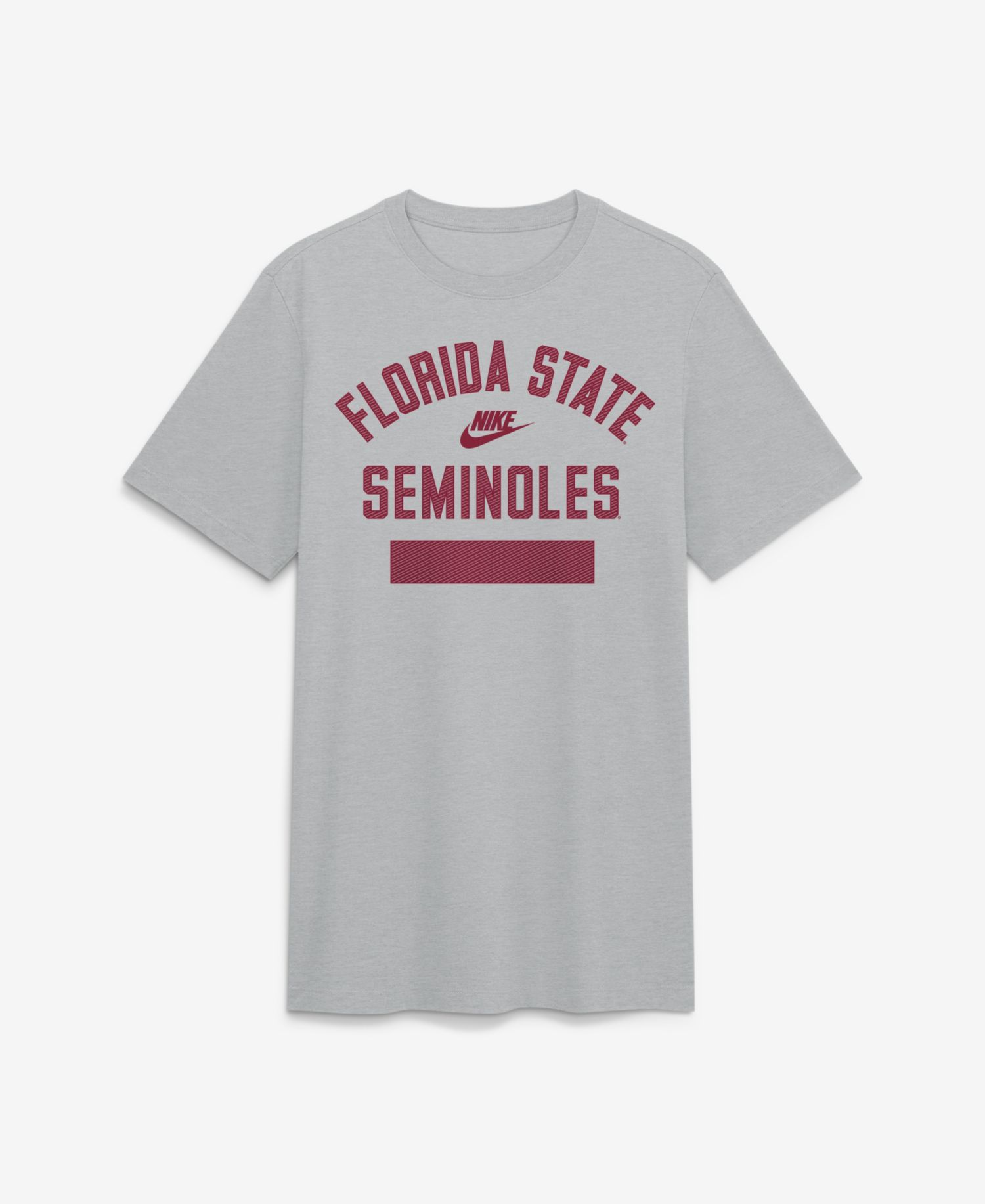 Men's Heather Gray Florida State Seminoles Arch Wordmark Legacy Tri-Blend T-Shirt