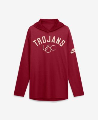 Men's  Cardinal USC Trojans Legacy Arch Tri-Blend Long Sleeve Hooded T-Shirt