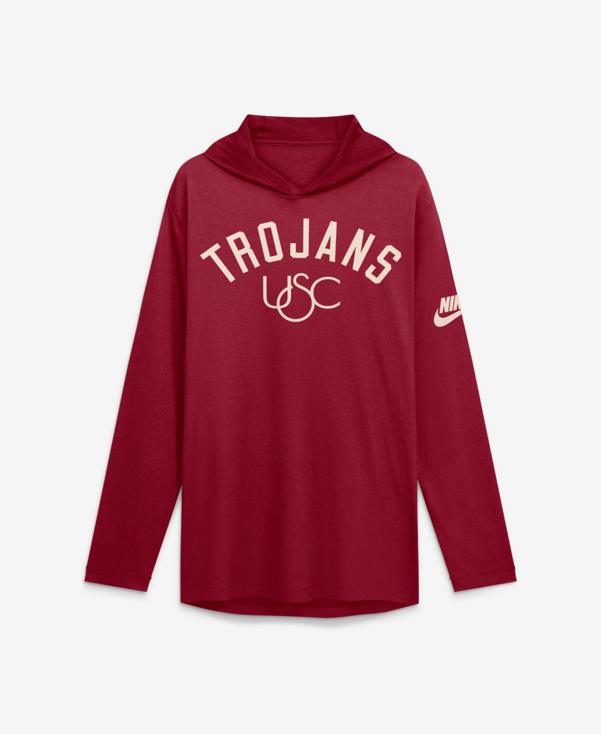 Nike Men's Cardinal Usc Trojans Legacy Arch Tri-Blend Long Sleeve Hooded T-Shirt