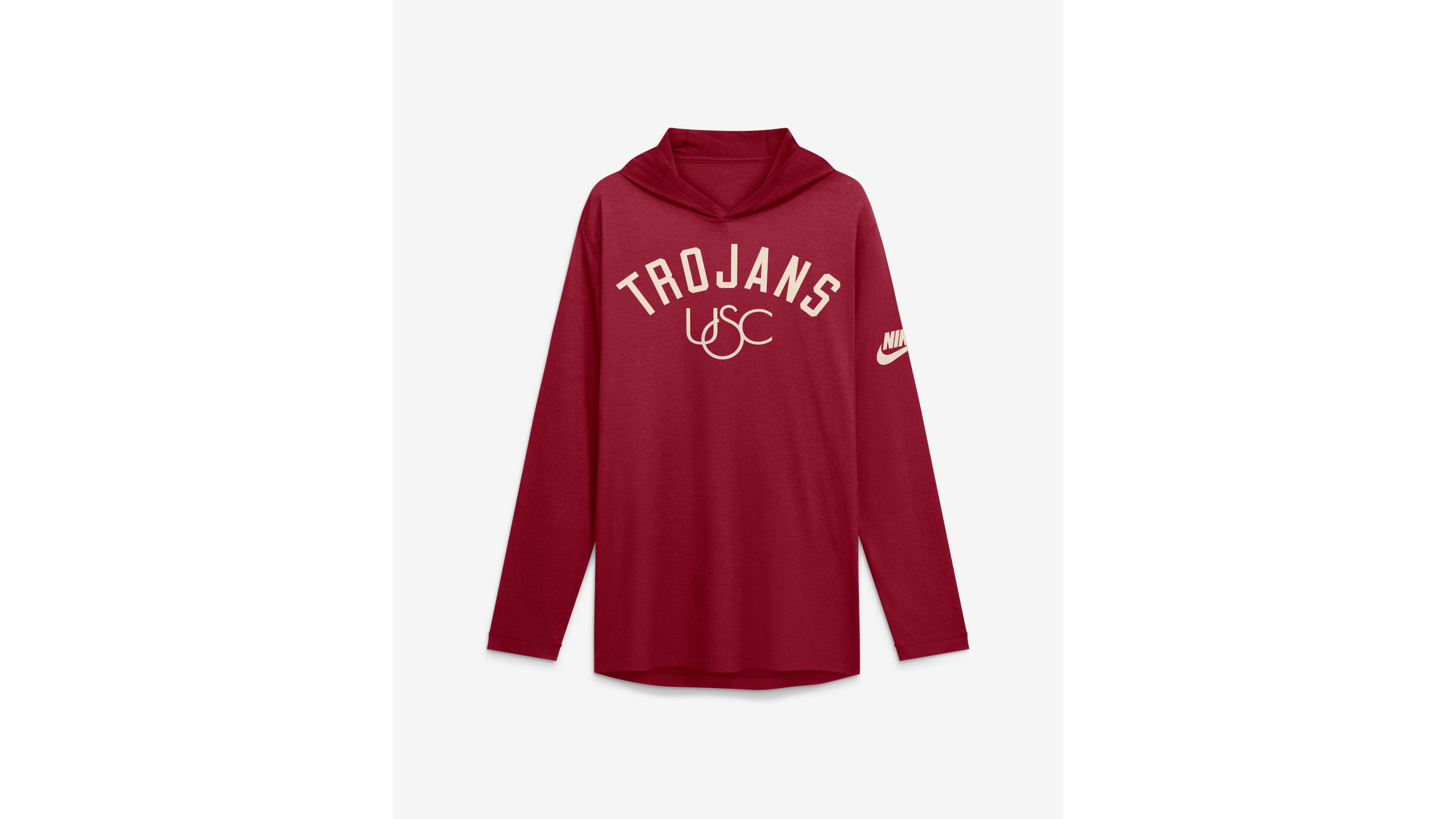 Nike Men's Cardinal Usc Trojans Legacy Arch Tri-Blend Long Sleeve Hooded T-Shirt
