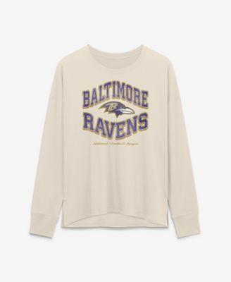 Women's Cream Baltimore Ravens Heritage Legacy Long Sleeve T-Shirt