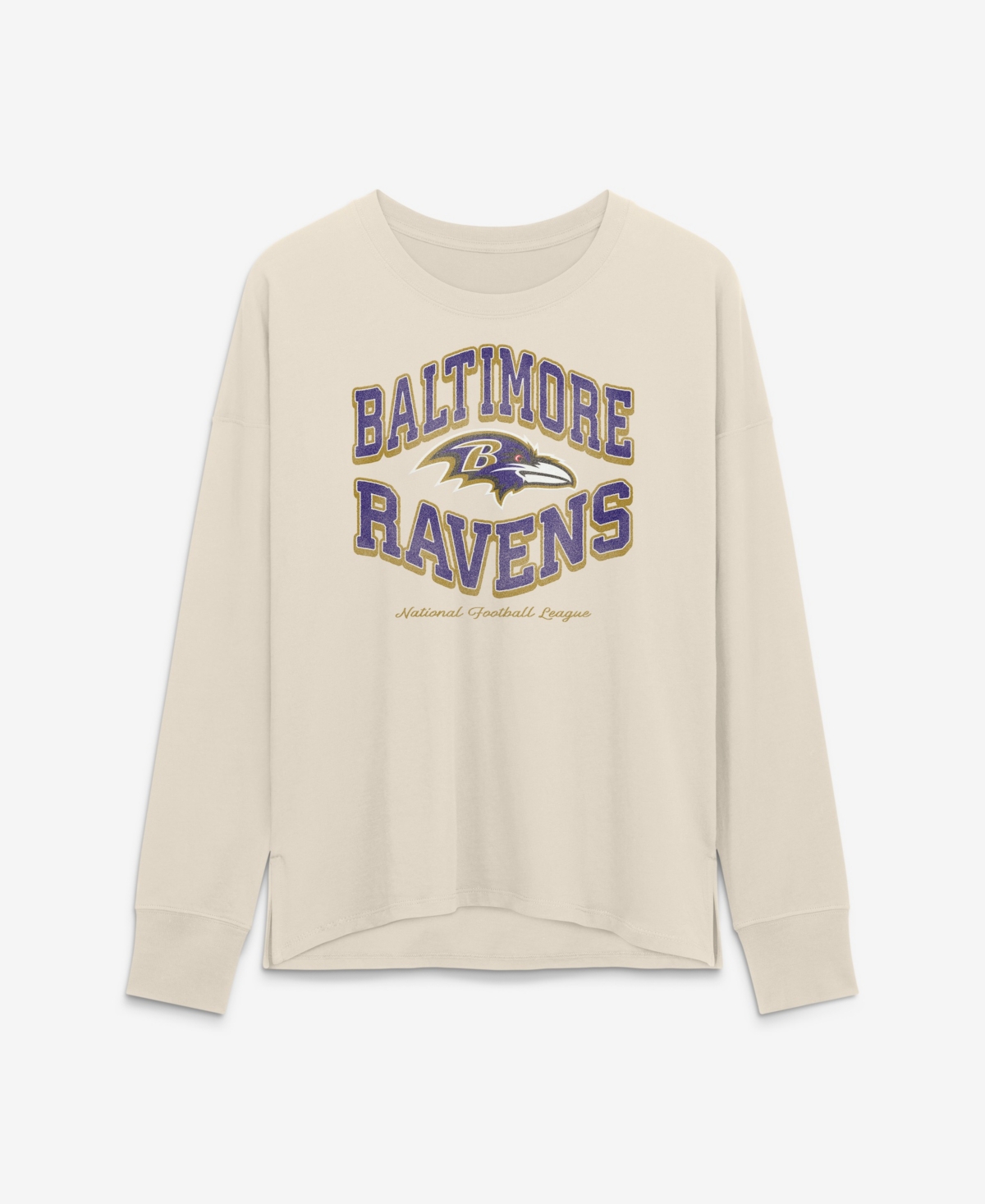 Fanatics Women's Cream Baltimore Ravens Heritage Legacy Long Sleeve T-Shirt