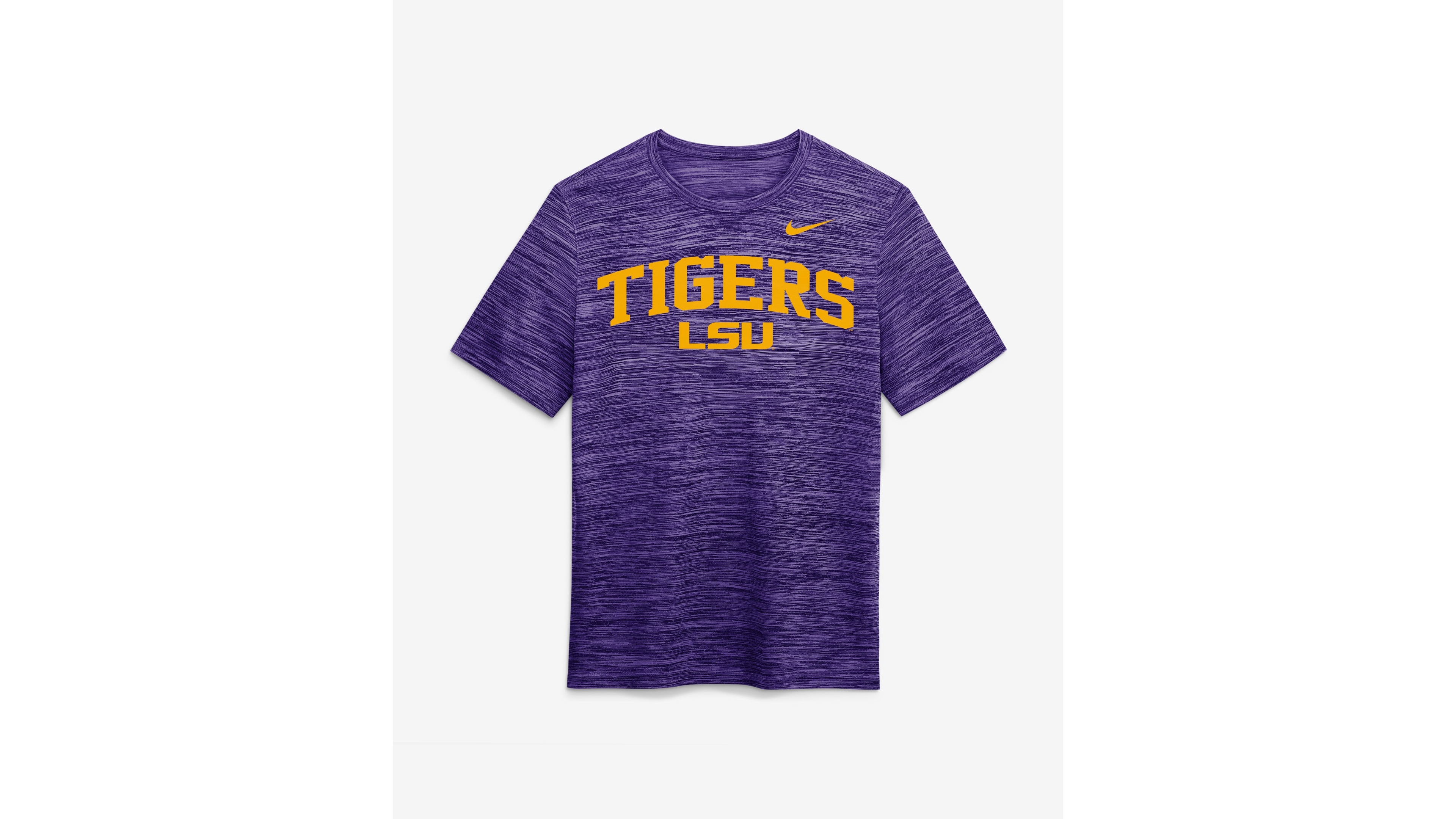 Nike Men's Purple Lsu Tigers Primetime Arch Logo Velocity Dri-fit T-Shirt