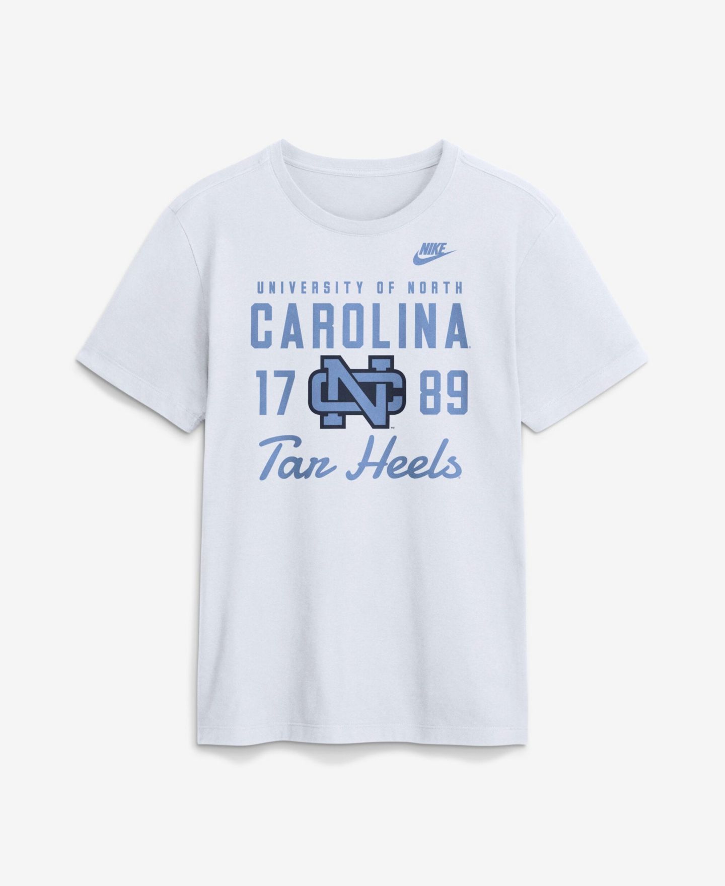 Мужские футболки Nike White North Carolina Tar Heels Legacy Stacked Established — фото 1
