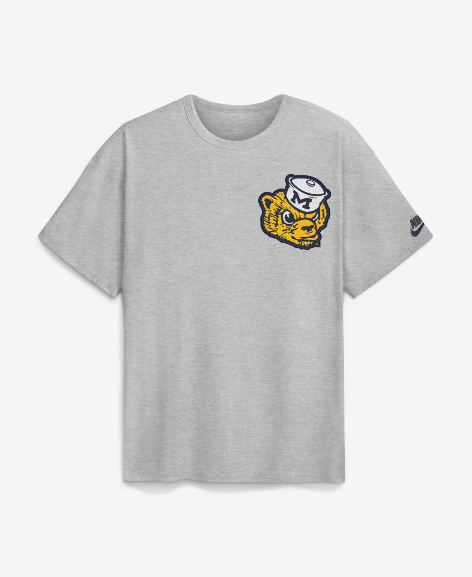 Men's Heather Gray Michigan Wolverines Legacy Logo Max90 T-Shirt