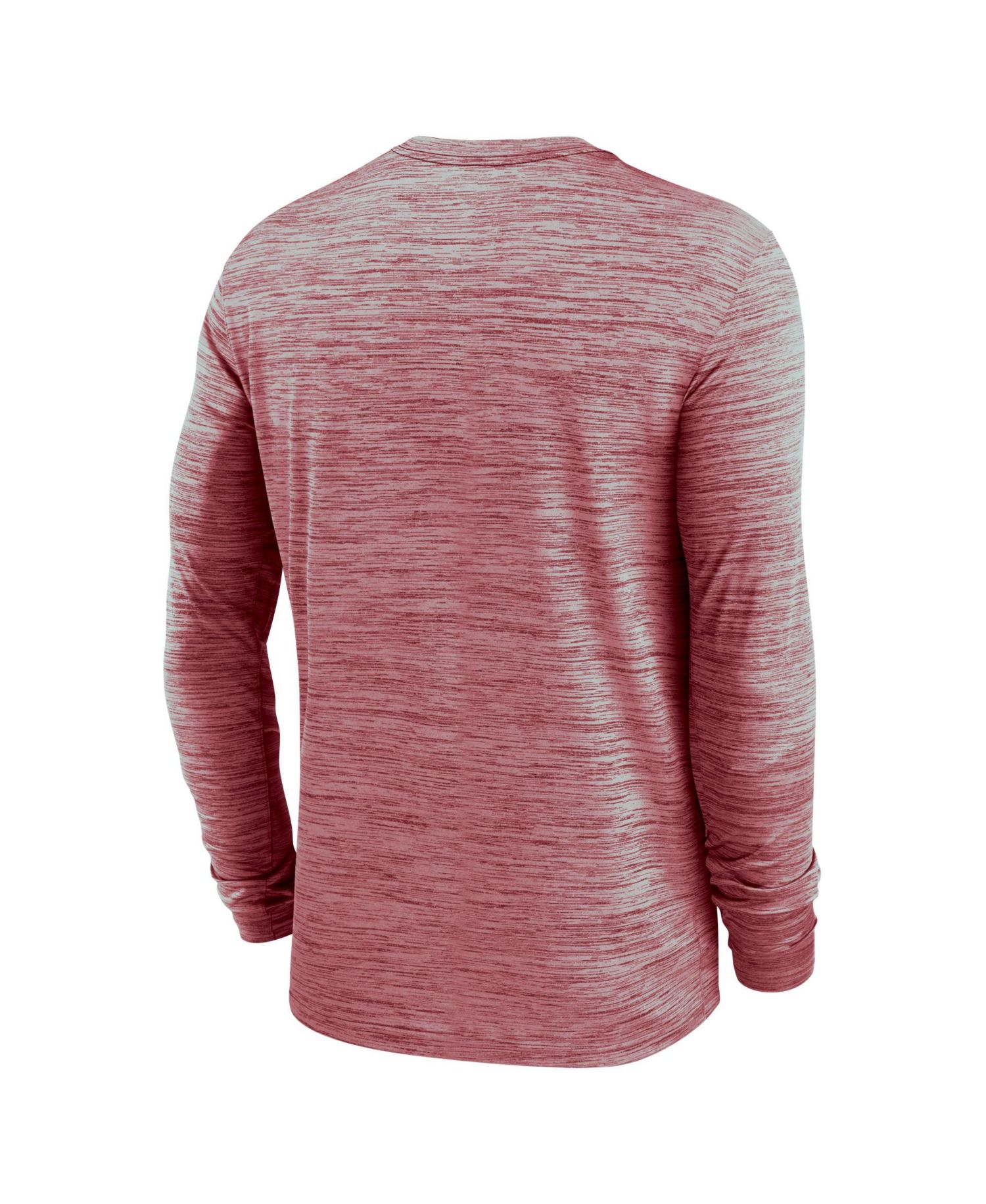 Men's Crimson Alabama Crimson Tide Sideline Velocity Dri-FIT Long Sleeve T-Shirt
