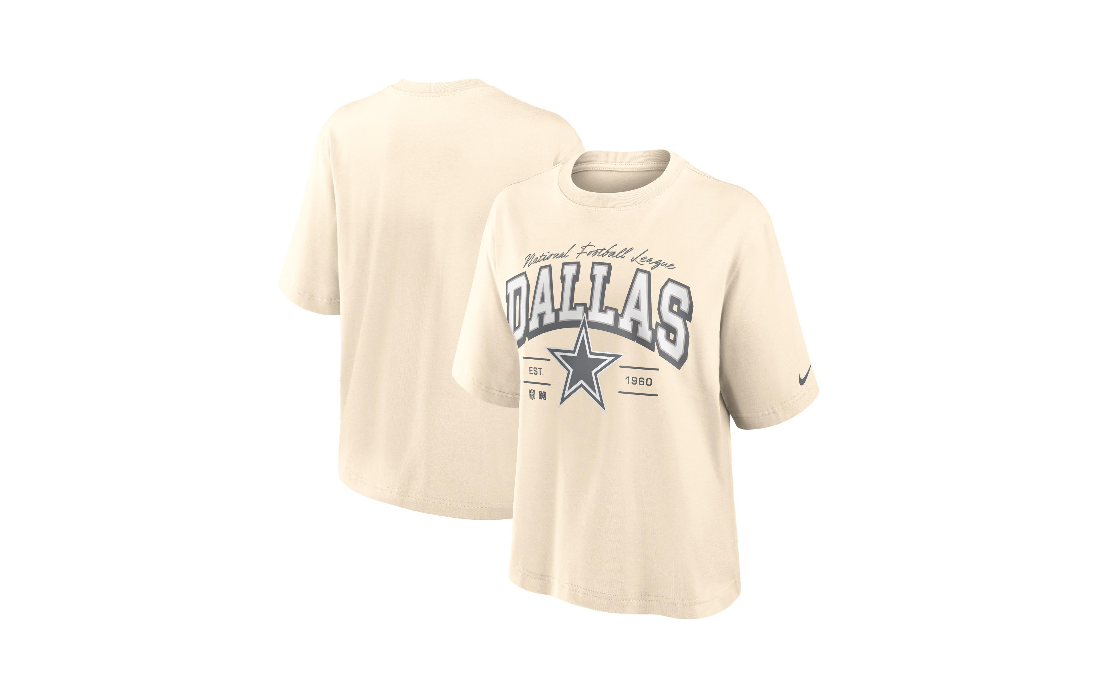 Nike Women's Cream Dallas Cowboys Vintage Mod Boxy T-Shirt